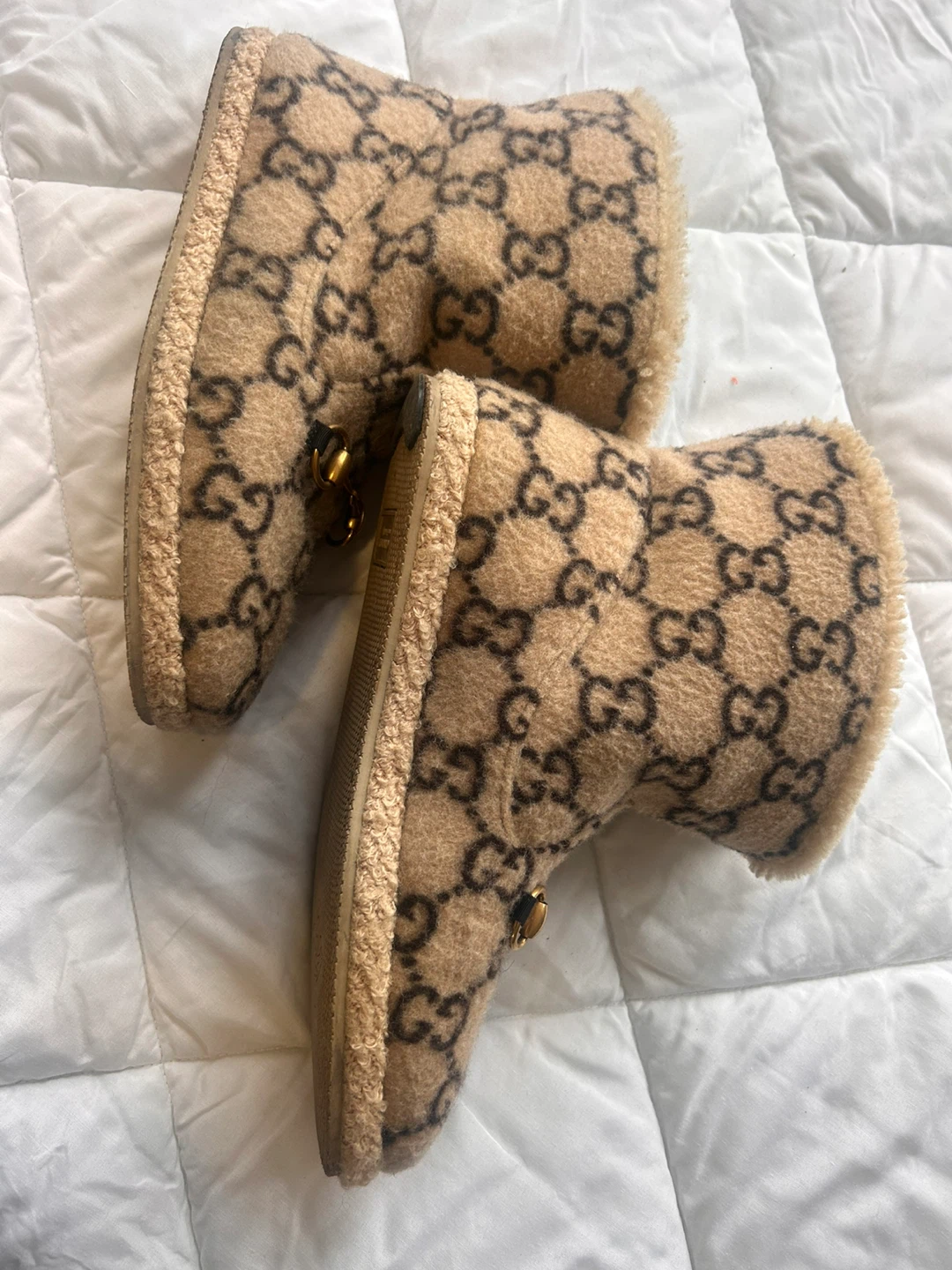Gucci GG Monogram Shearling Boots - photo 2