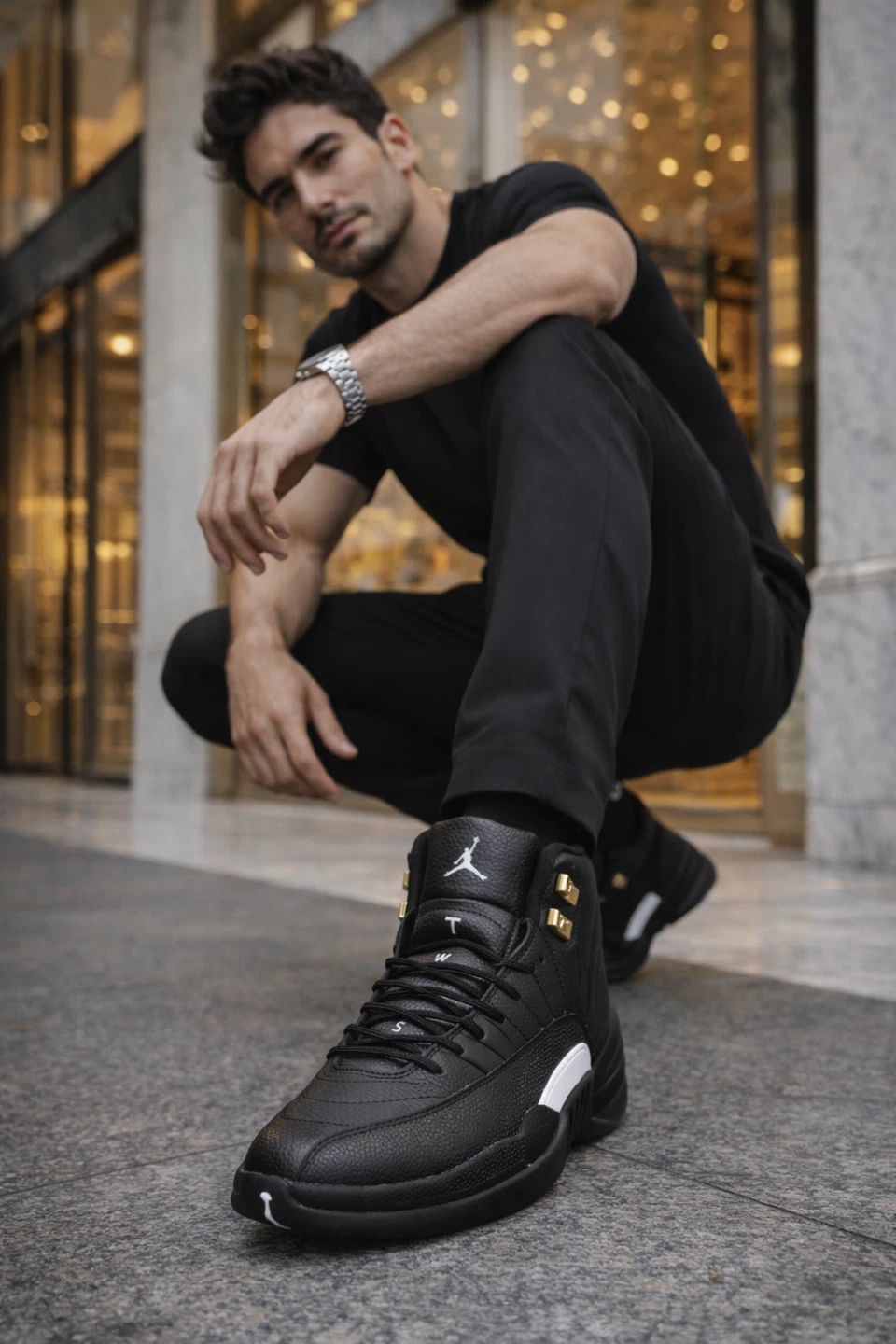 Air Jordan 12 "The Master" Black Gold Men's Shoes - photo 2