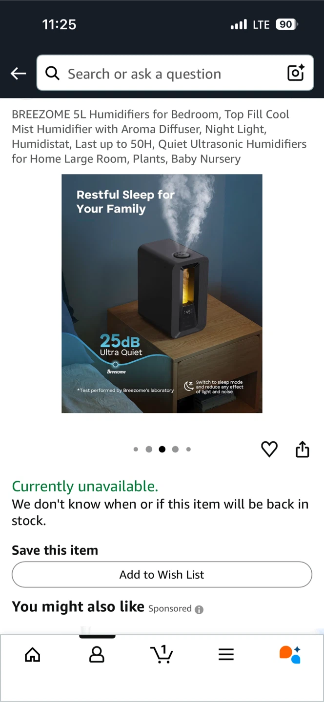 Breezome 5L Humidifier with Aroma Diffuser - photo 2