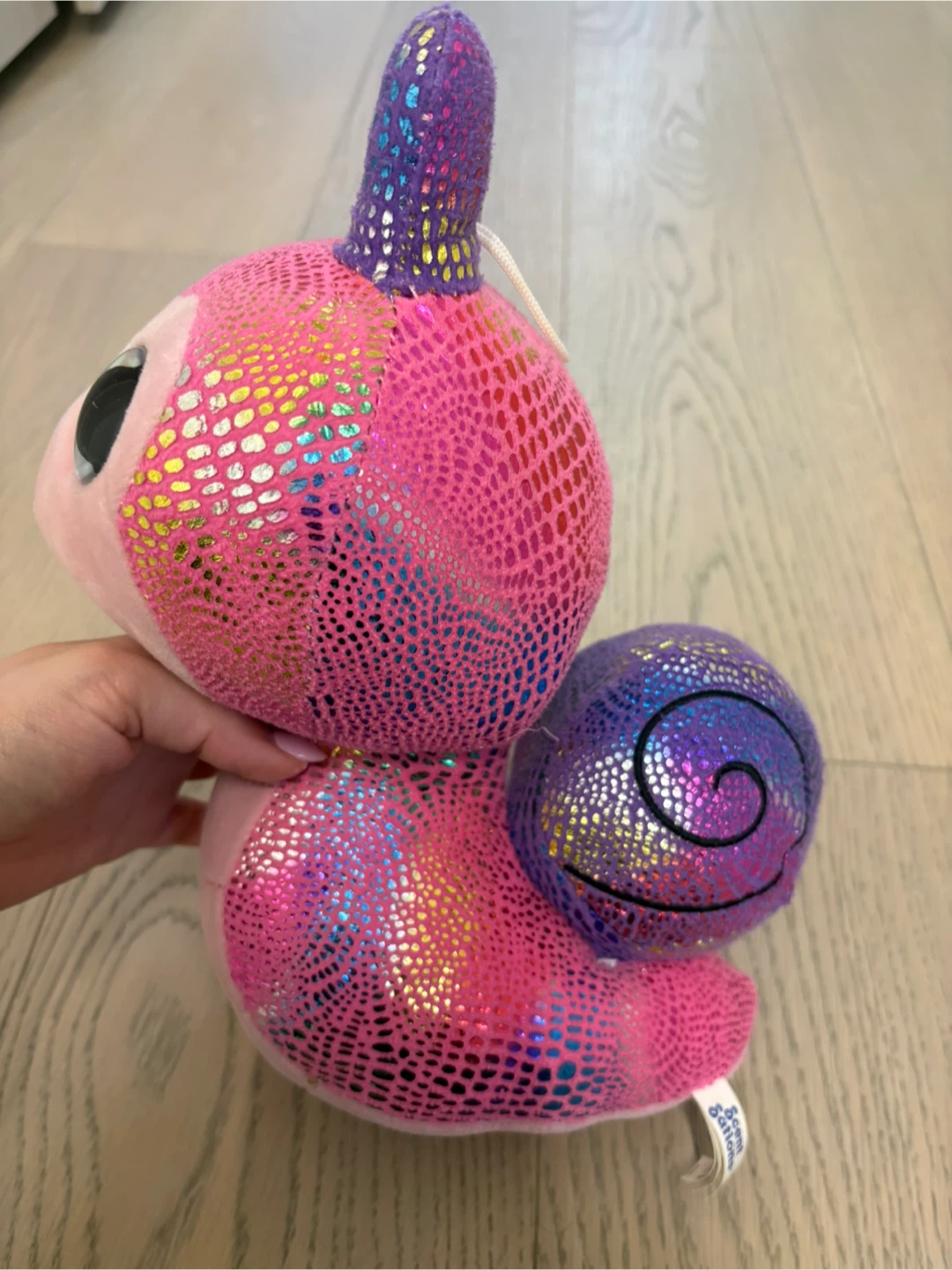Pink Sparkly Snail Plush Toy - photo 2