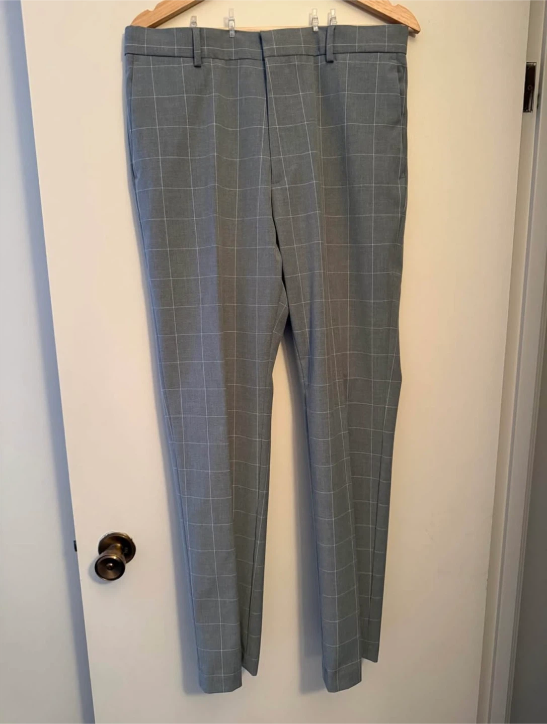 H&M Slim Fit Plaid Dress Pants Men's Size 32