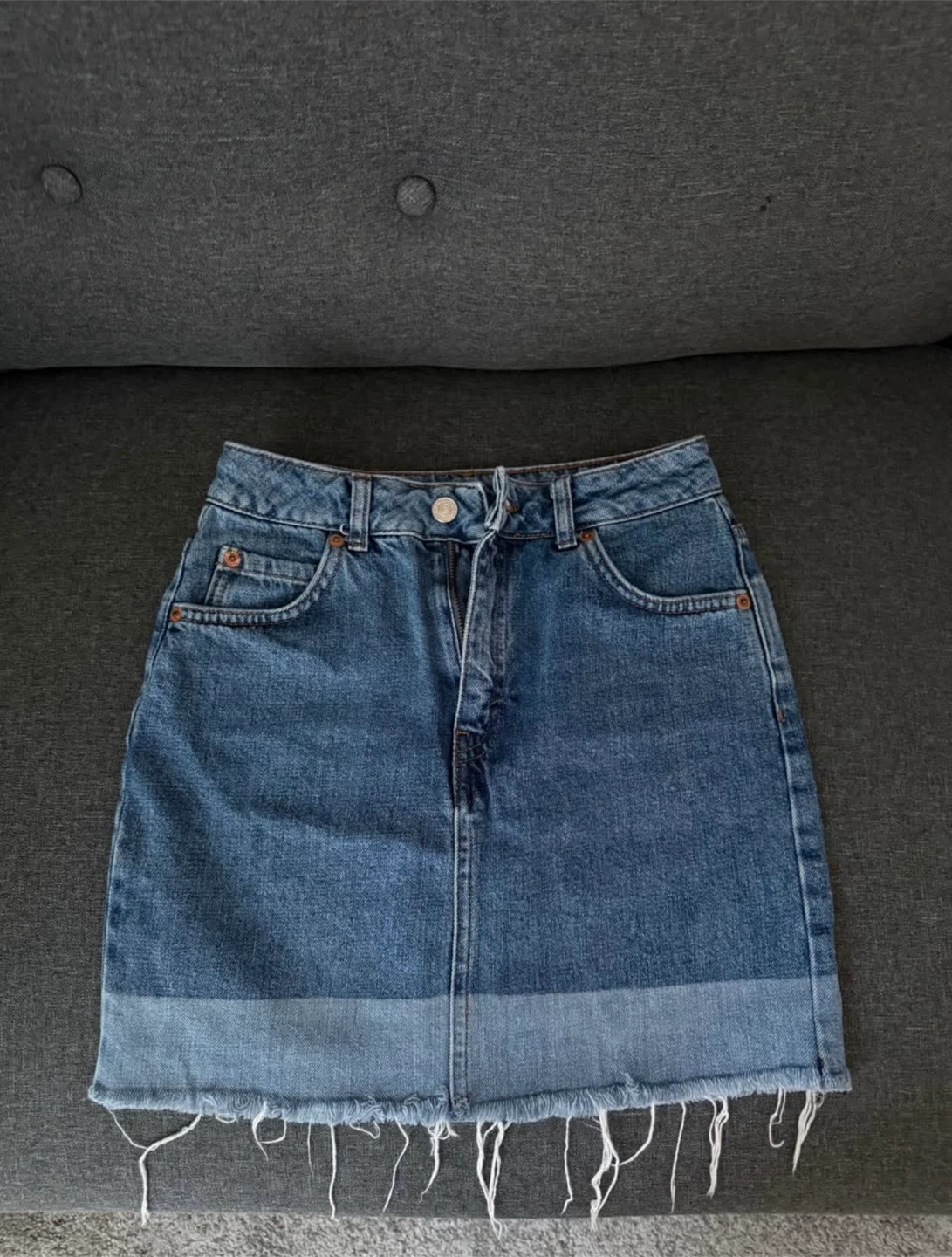 Topshop Moto Denim Skirt