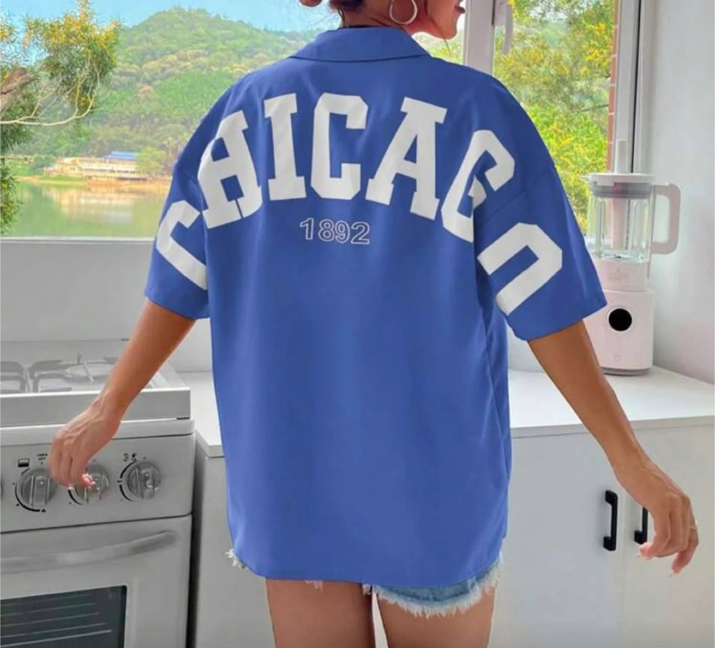 Blue "Chicago 1892" Short Sleeve Shirt - photo 2