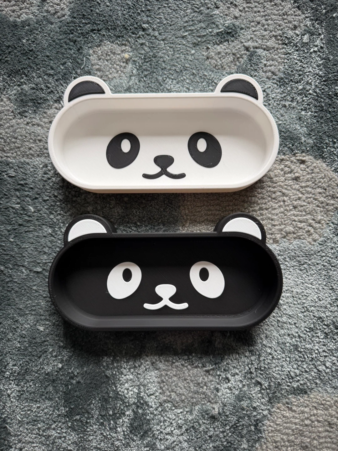 2 Cute Panda Trays (Black & White)