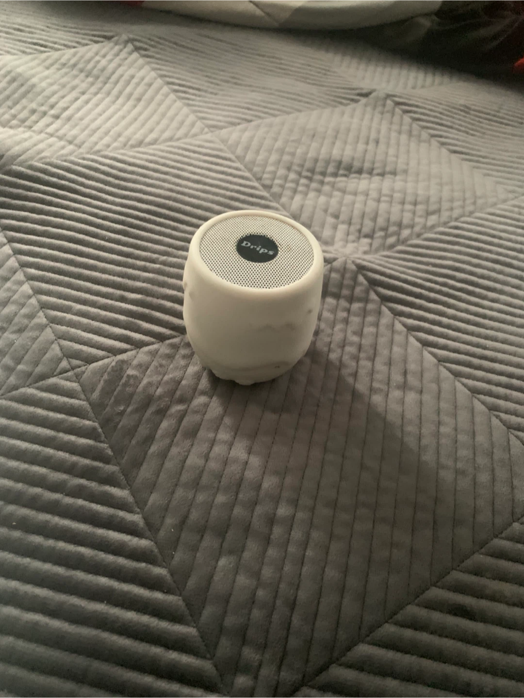 White Drips Portable Bluetooth Speaker