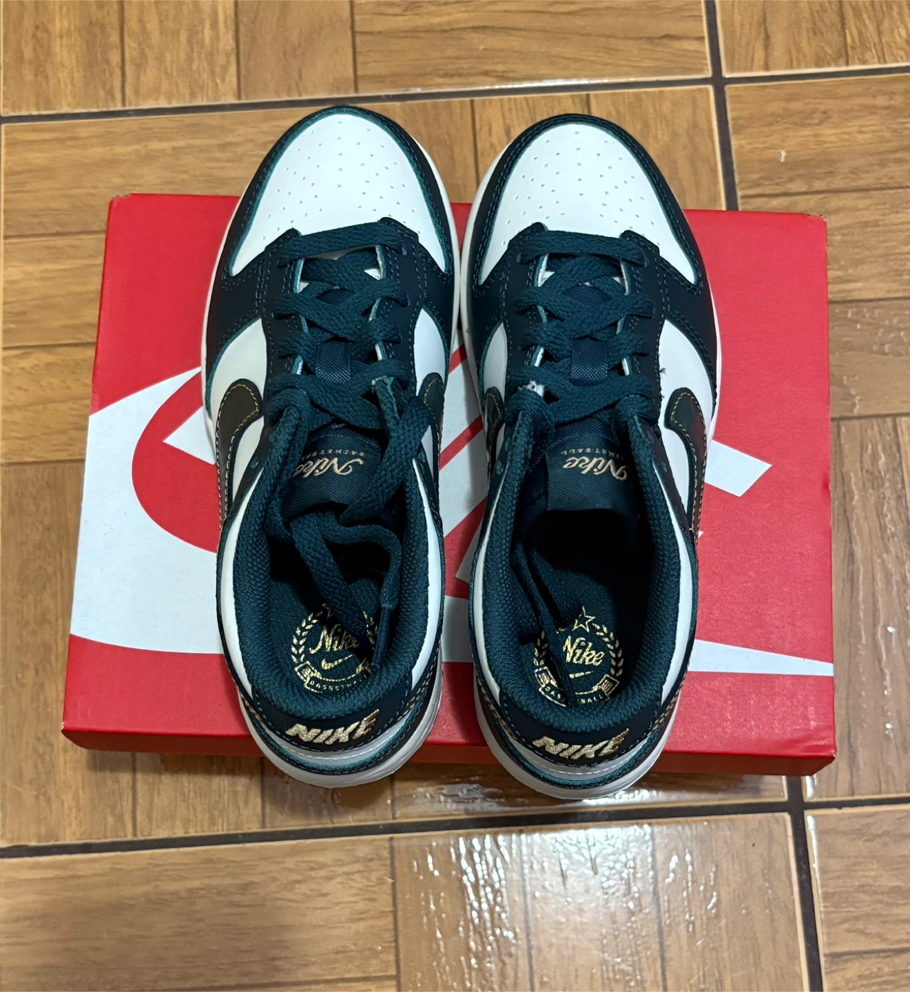 Little Kids' Nike Dunk Low "Deep Jungle"-Size 1y - photo 3