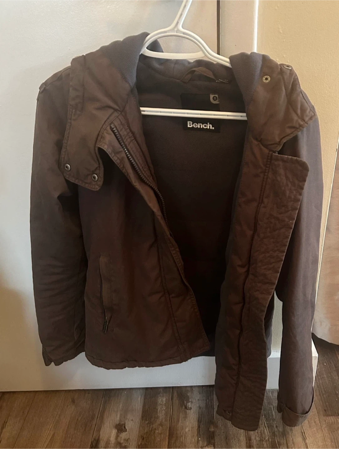 Bench. Brown Hooded Jacket - Size S