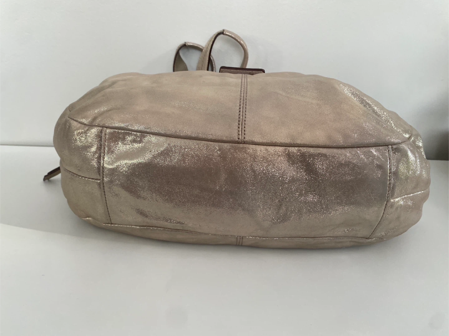 Coach Metallic Leather Hobo Handbag - photo 3