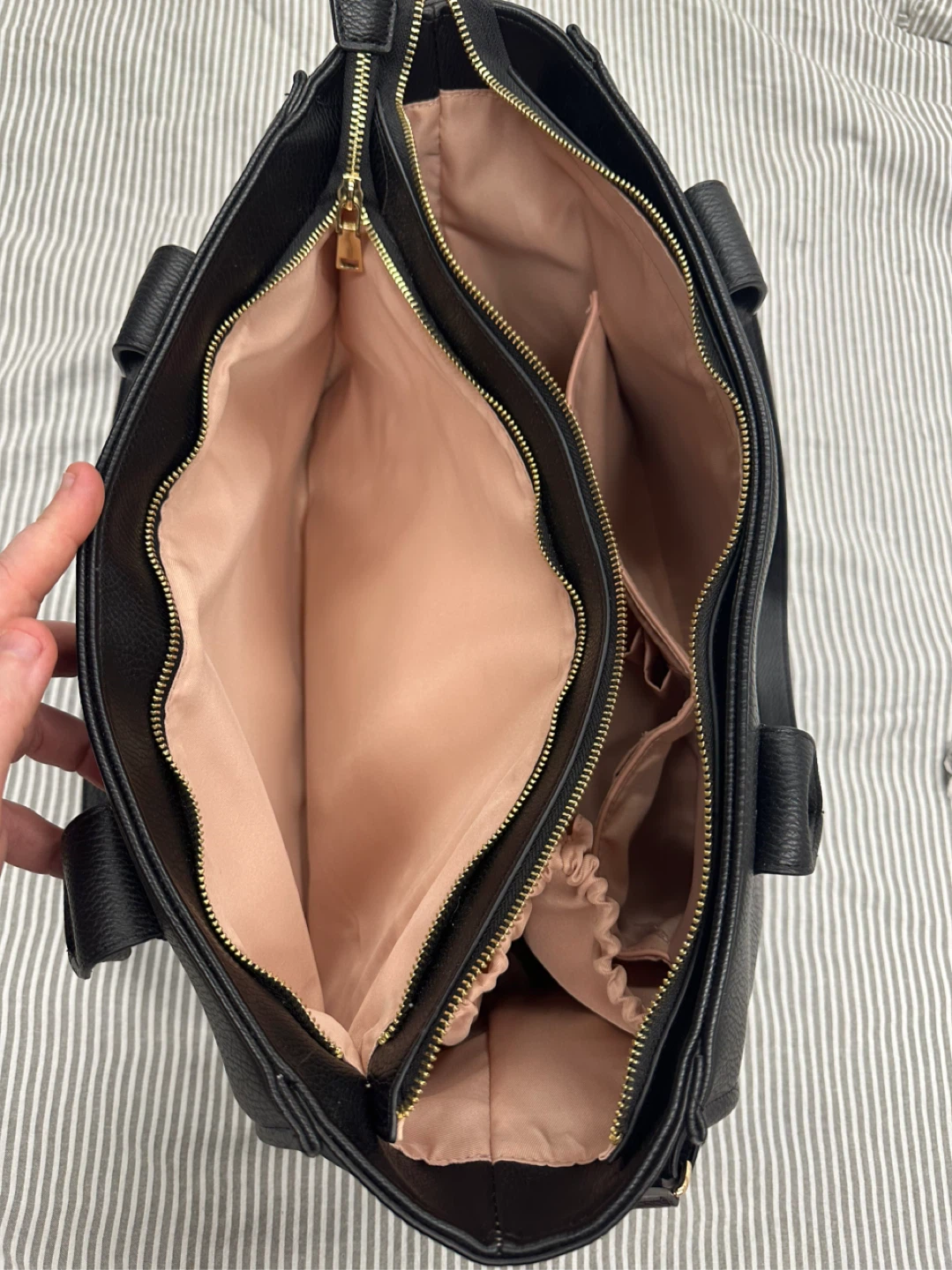 Poppy & Peonies Black Multitasker Tote/Work Bag - photo 4