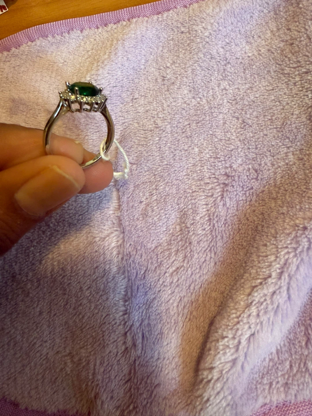 Gold-tone Ring with Pave Stones - photo 2
