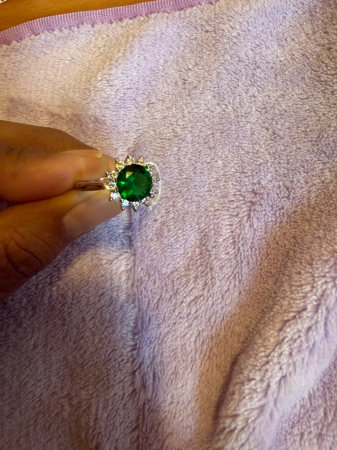 Gold-tone Ring with Pave Stones - photo 3