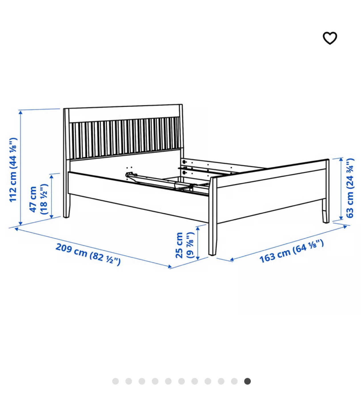 Moving Sale!! IKEA IDANÄS Queen Bed Frame - White - photo 3