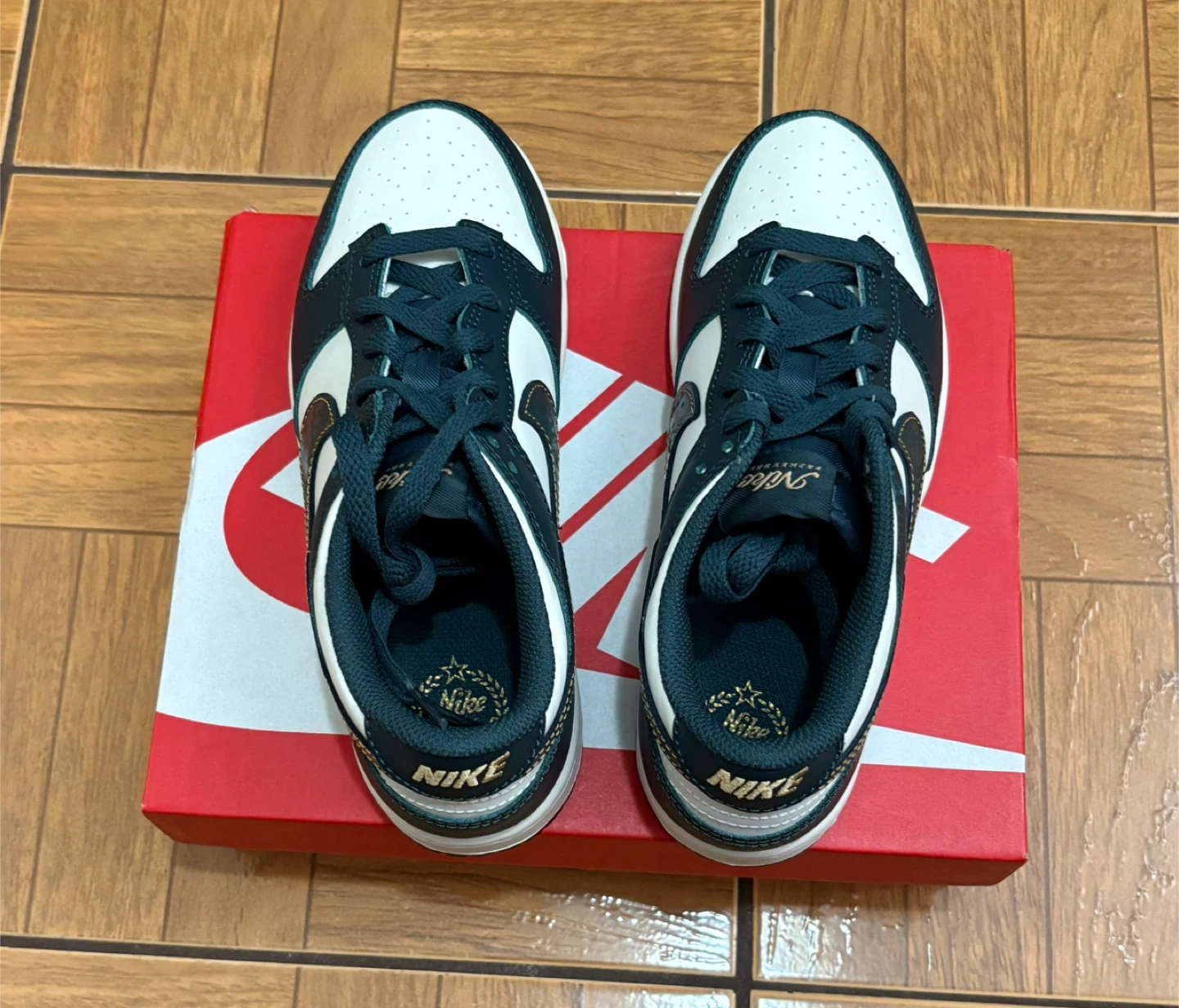 Kids Nike Dunk Low “Deep Jungle”- Size 3y - photo 2