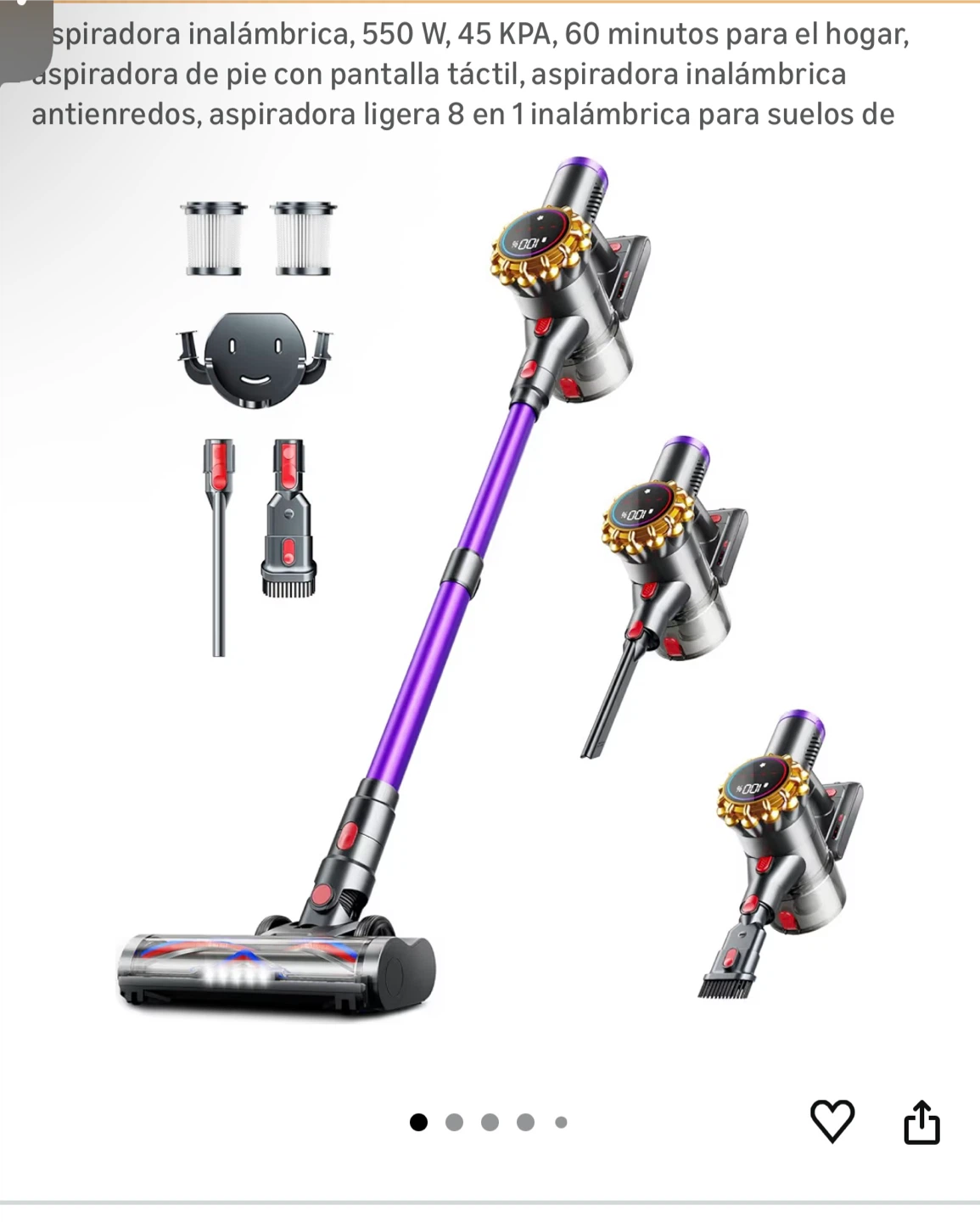 Cordless Vacuum Cleaner with 60-Minute Runtime