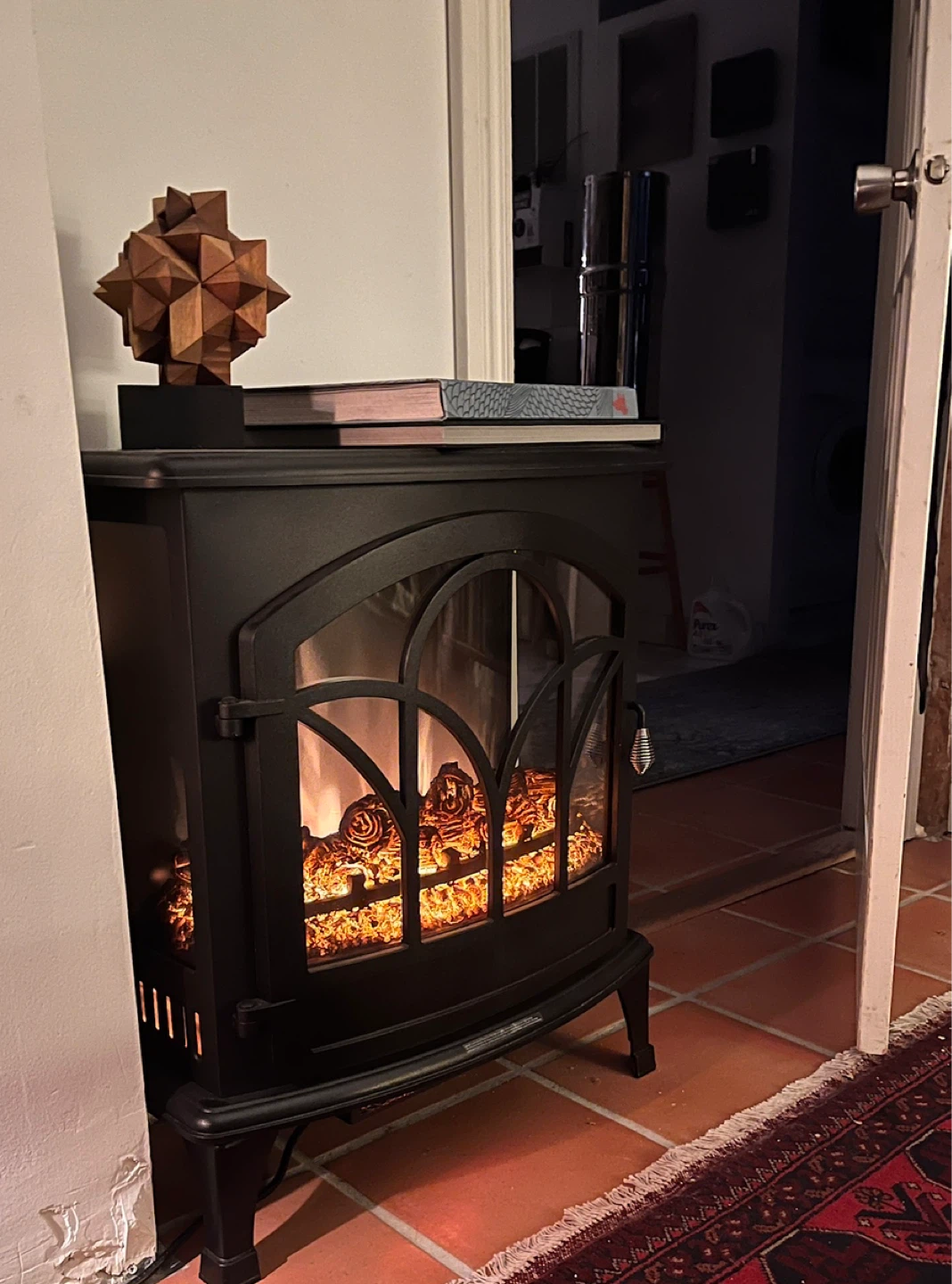 Black Electric Fireplace Stove