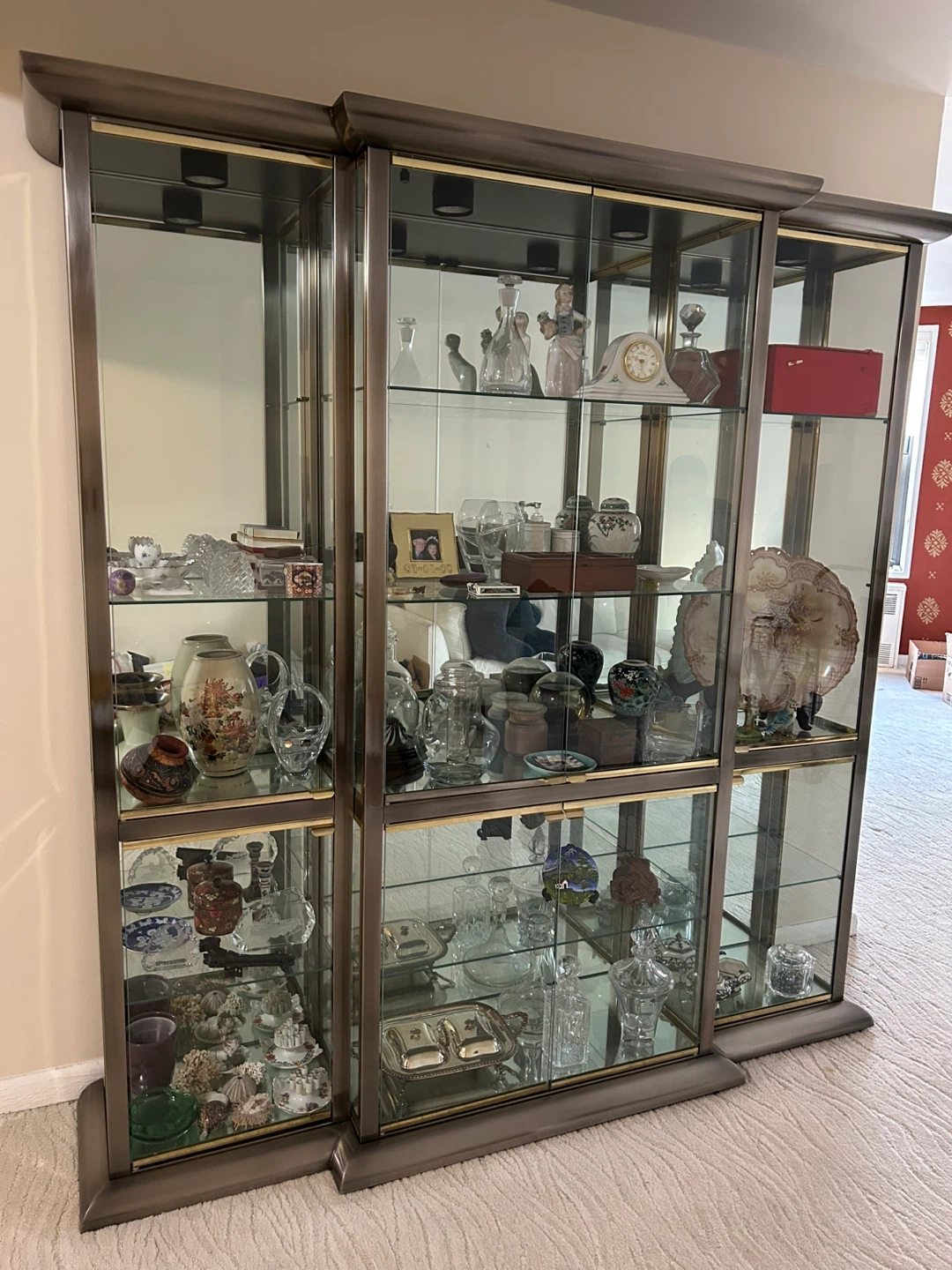 Glass with Chrome and a Gold Trim Etergé / Wall Unit - photo 4