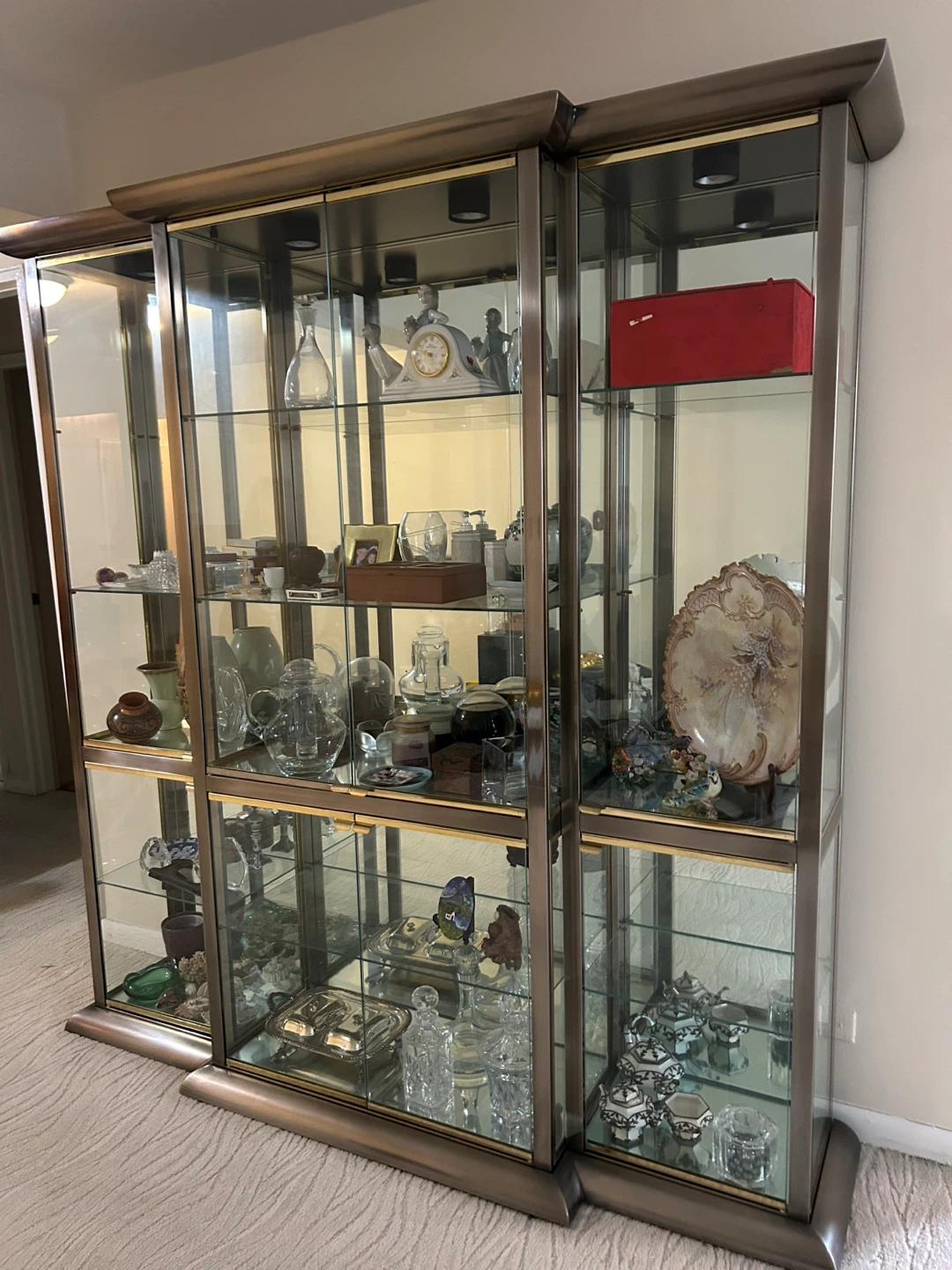 Glass with Chrome and a Gold Trim Etergé / Wall Unit - photo 5