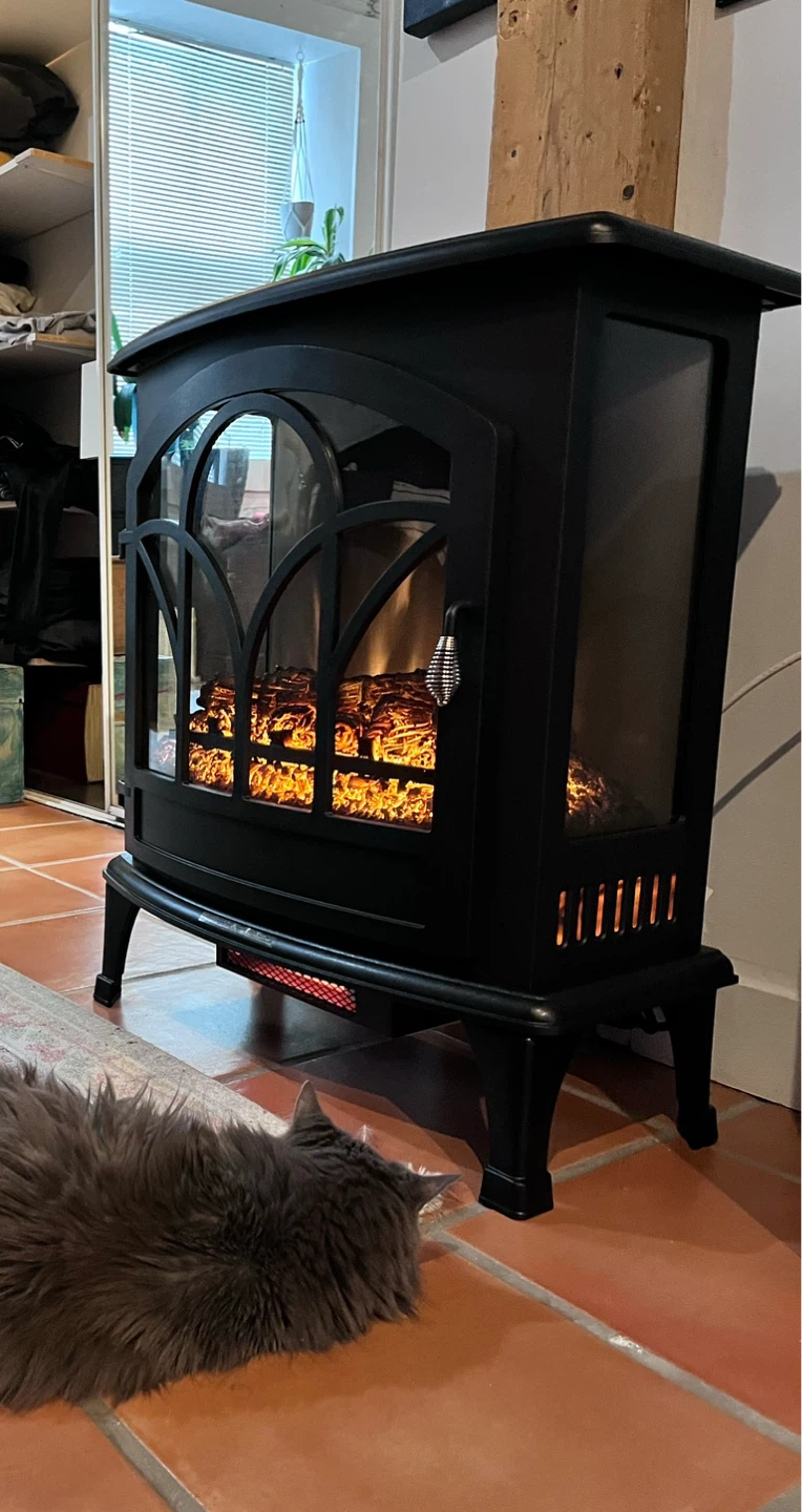 Black Electric Fireplace Stove - photo 2