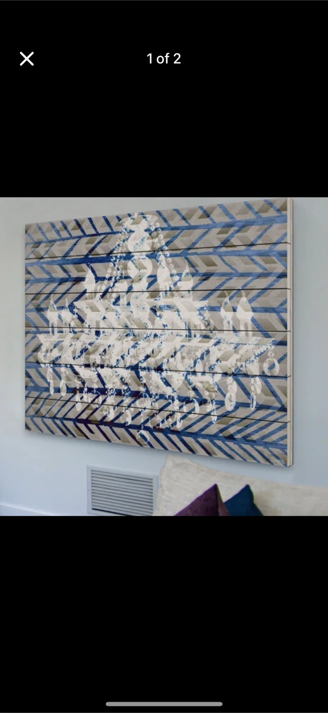 Wooden Wall Art with Chandelier Design