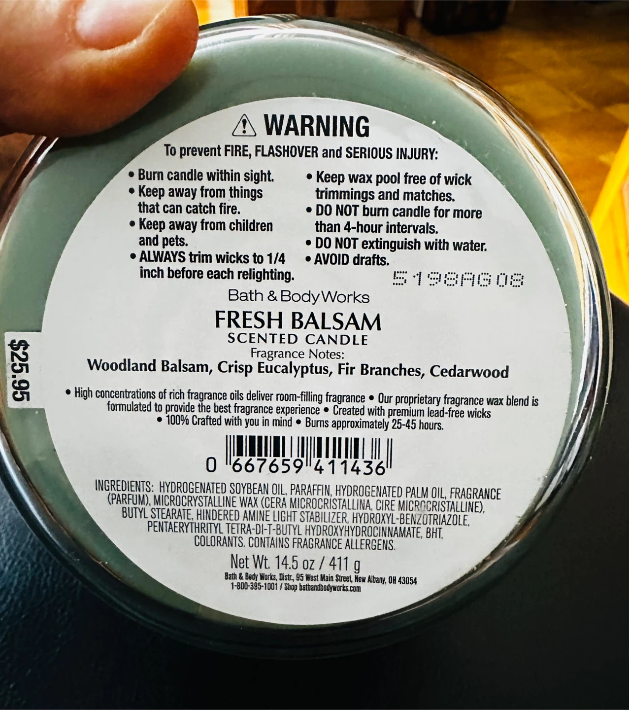 Bath & Body Works Fresh Balsam Scented Candle - photo 3