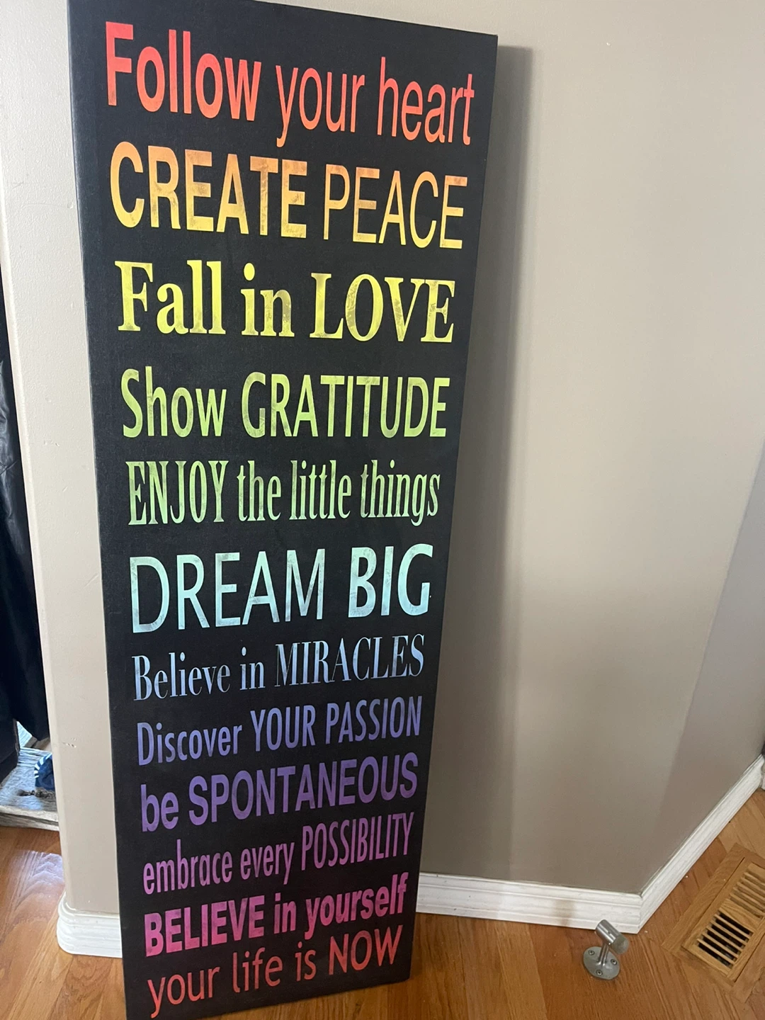 Inspirational Quote Canvas Wall Art