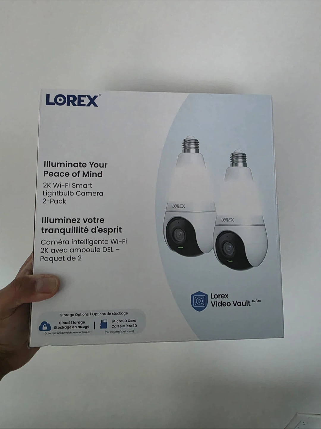 Lorex 2K Wi-Fi Smart Lightbulb Camera 2-Pack