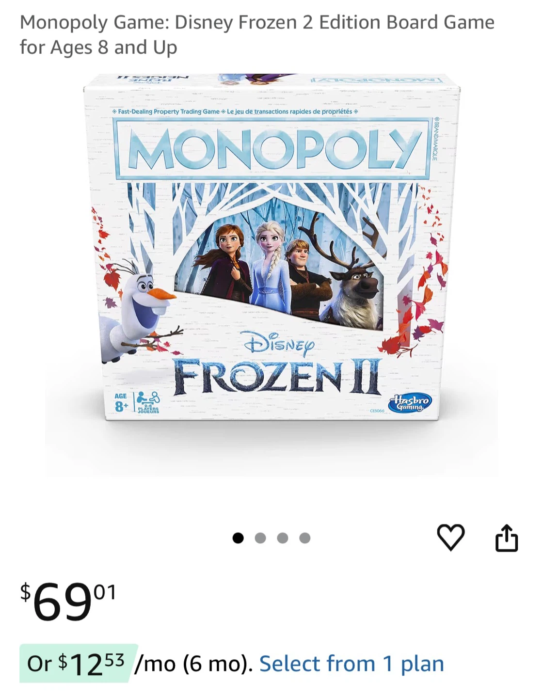 Monopoly Disney Frozen 2 Edition Board Game - photo 3
