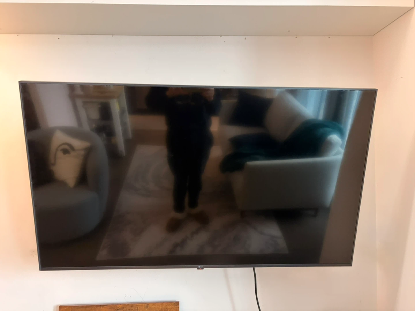 LG 50-inch Smart TV with wall mount