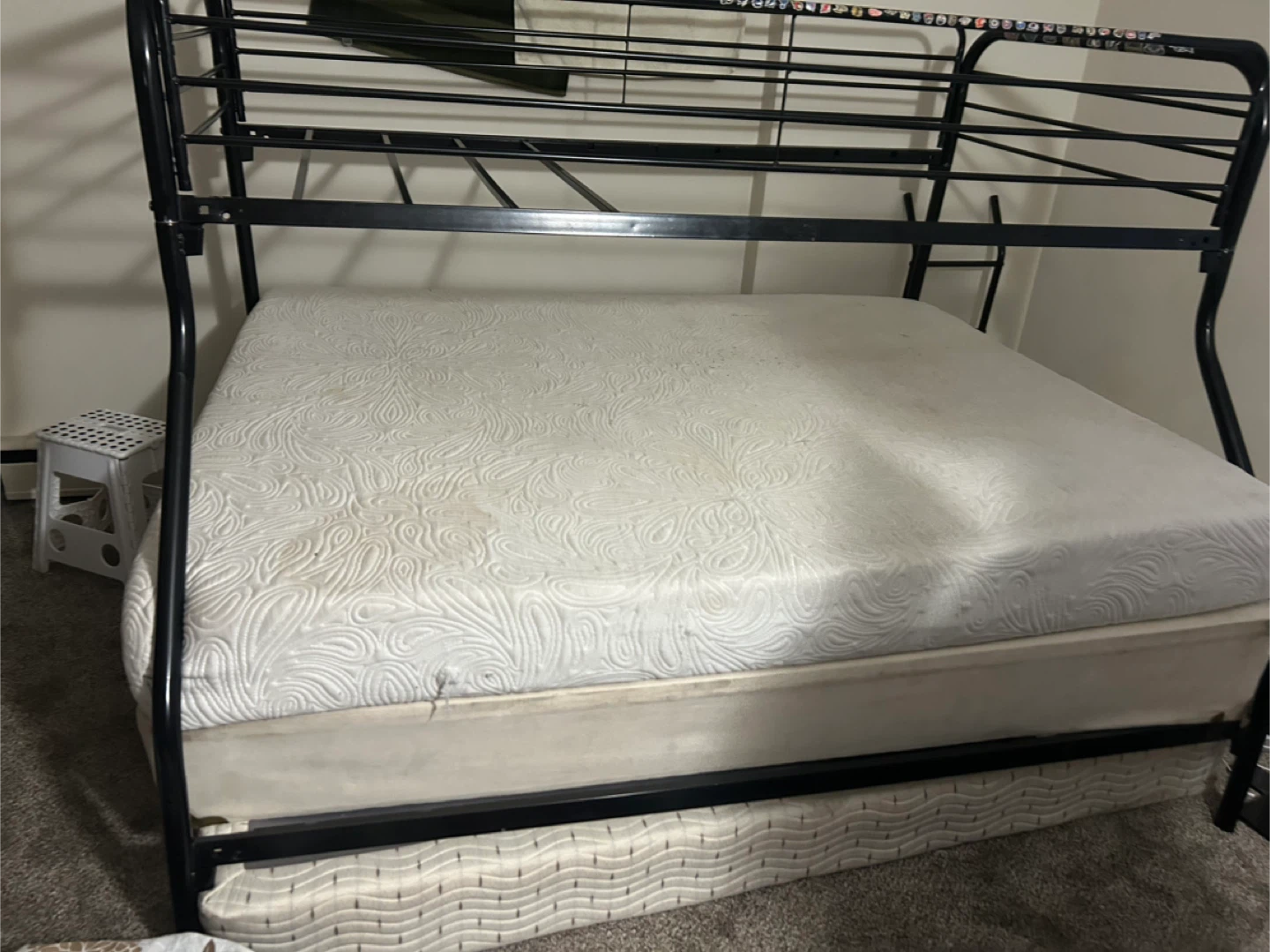 Metal Bunk Bed Frame with Mattresses
