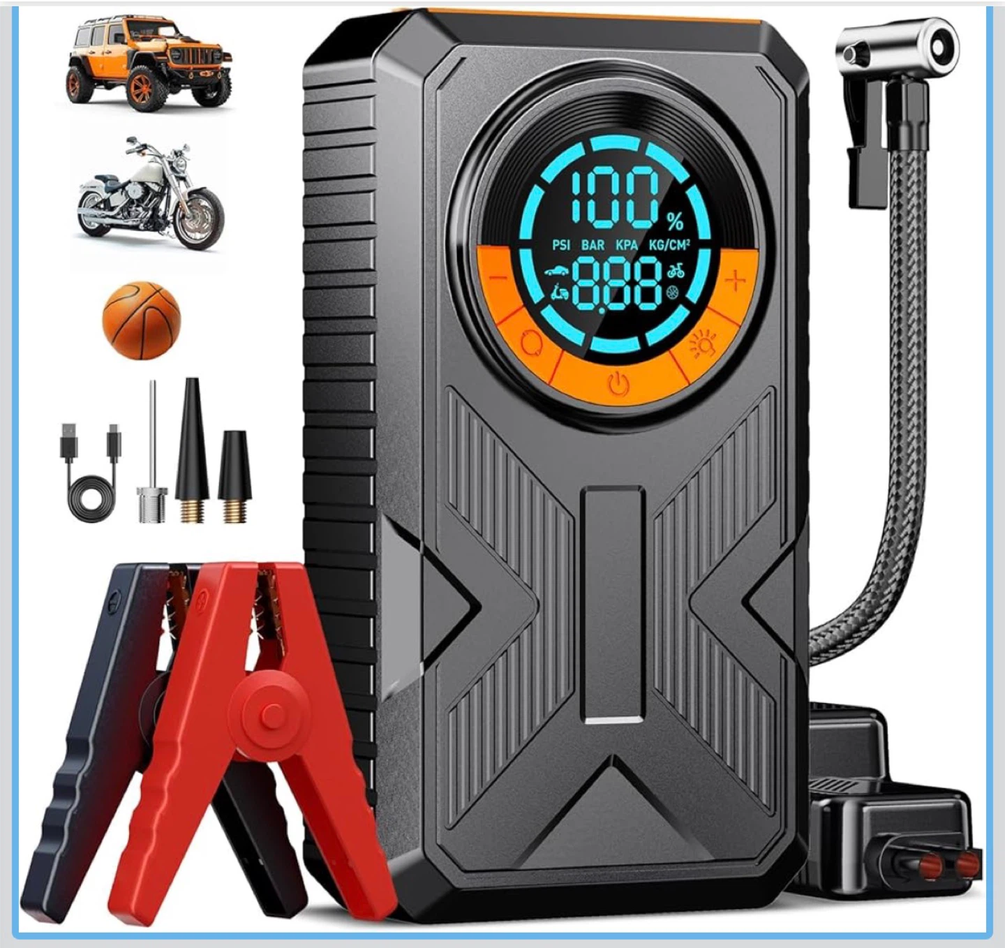 Jump Starter with Air Compressor