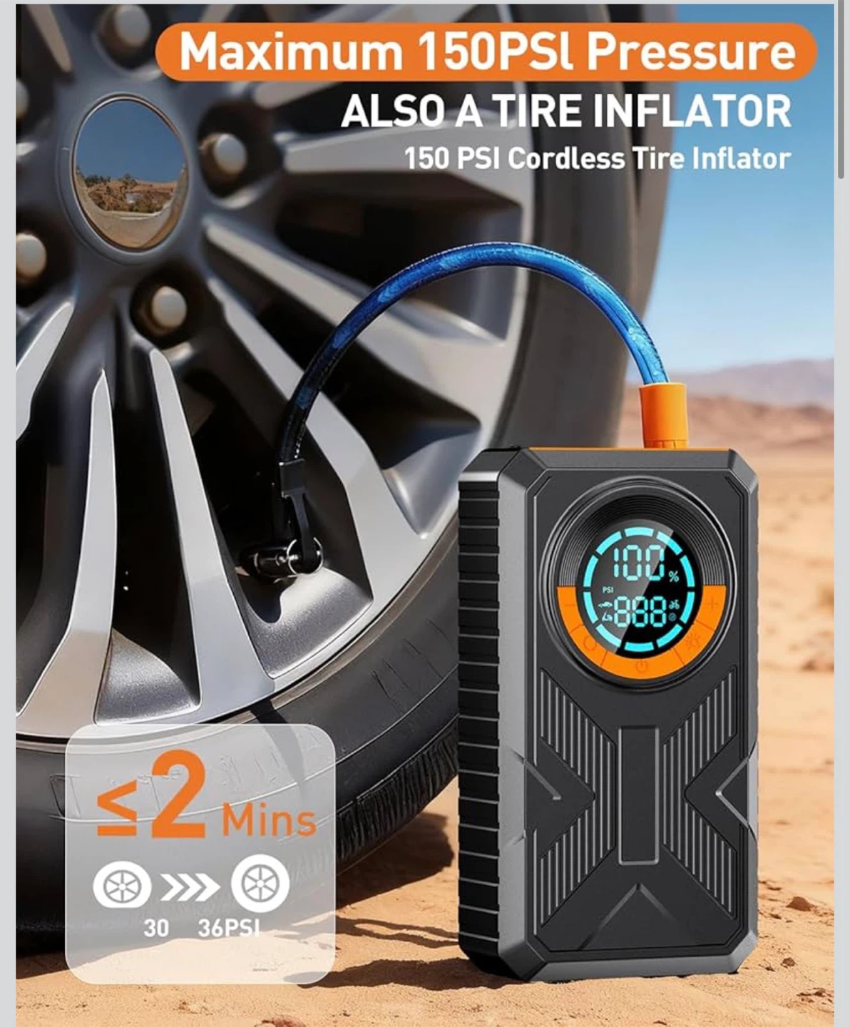Jump Starter with Air Compressor - photo 3