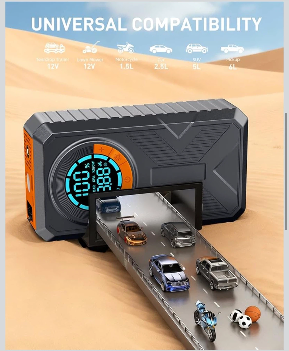 Jump Starter with Air Compressor - photo 4