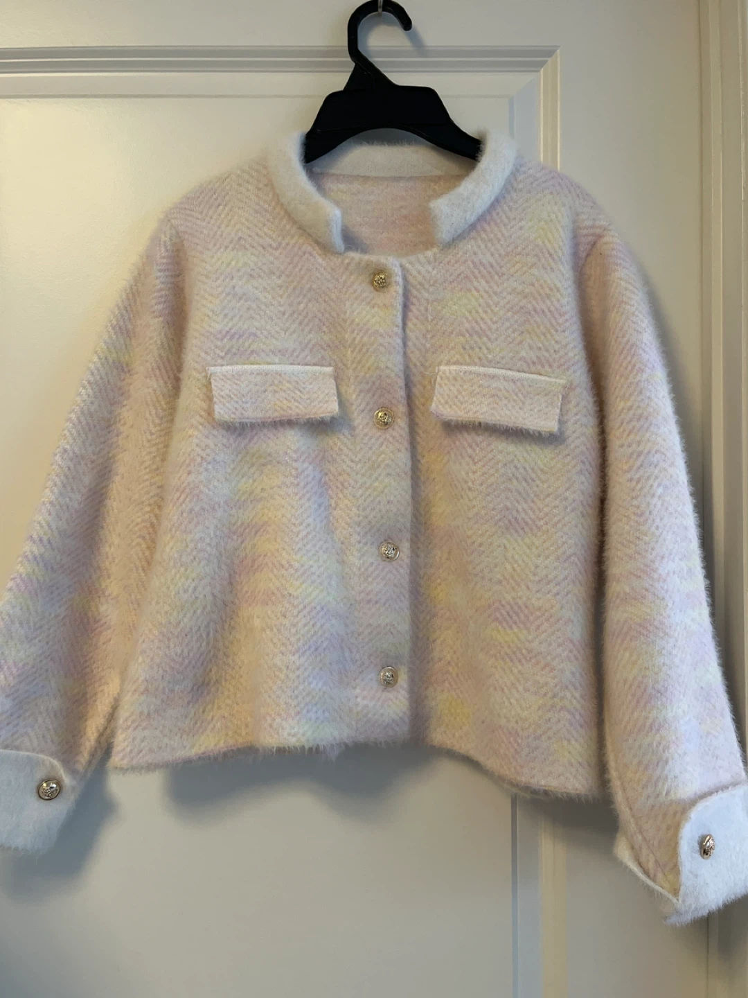 Chunky Knit Cardigan with Pearl Buttons