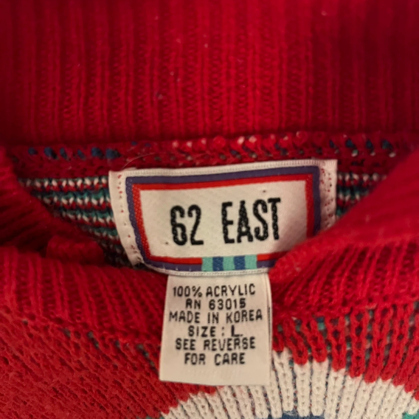 Korean 80s Vintage Waveform Sweater Size L - photo 3