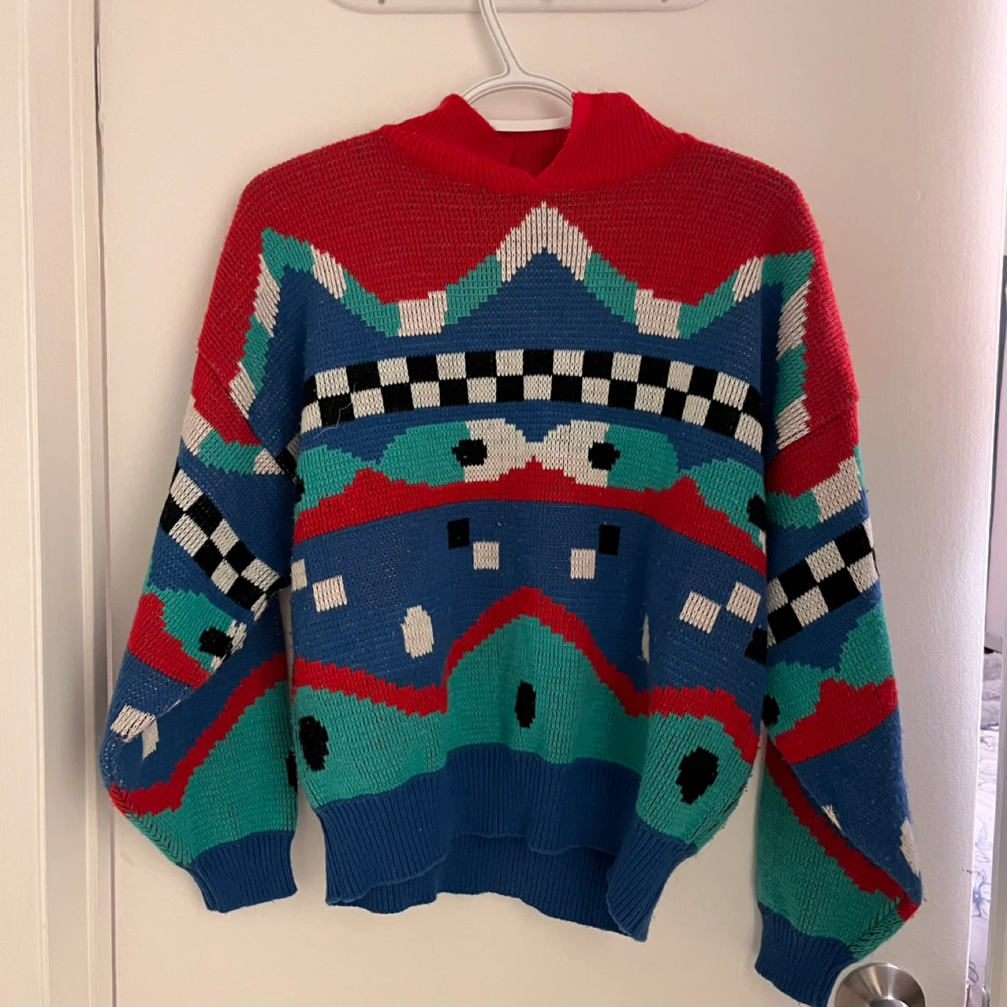 Korean 80s Vintage Waveform Sweater Size L