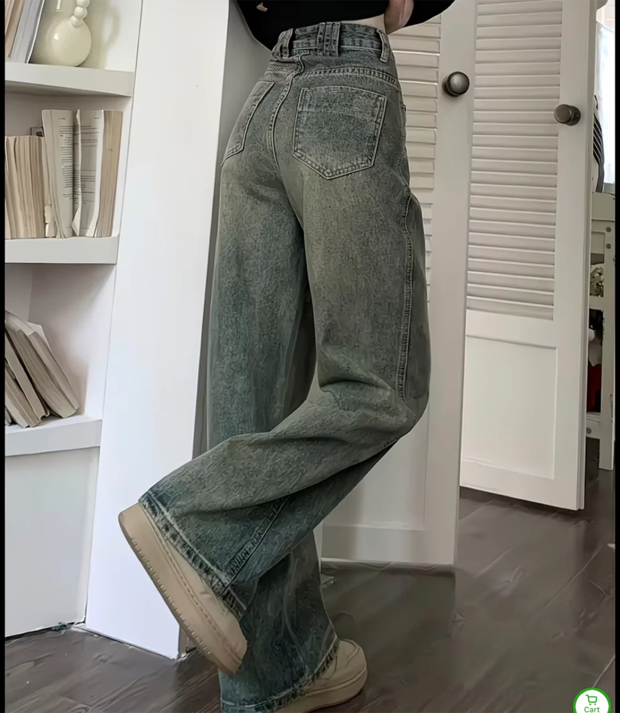 Kids L High Waisted Wide Leg Jeans - photo 2