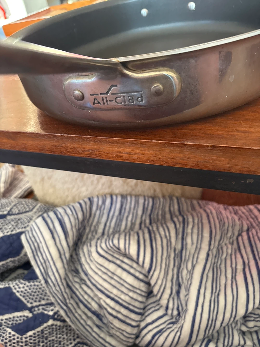 All-Clad Stainless Steel Deep Sauté Pan Used Condition - photo 2