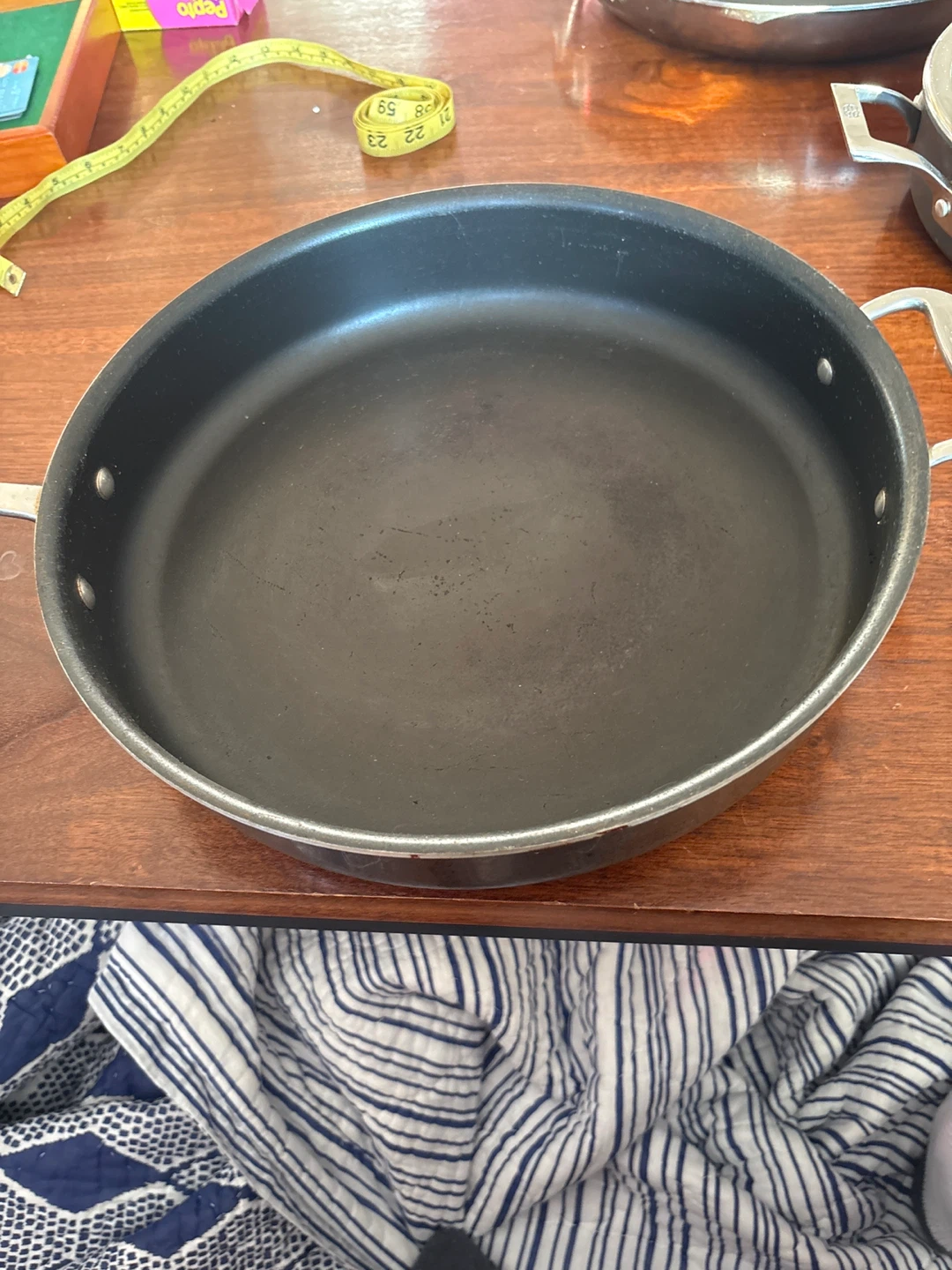 All-Clad Stainless Steel Deep Sauté Pan Used Condition