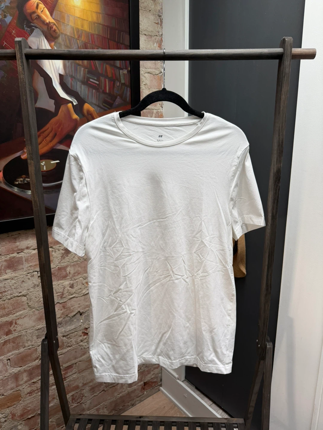H&M White Slim Fit T-Shirt - Men's Medium