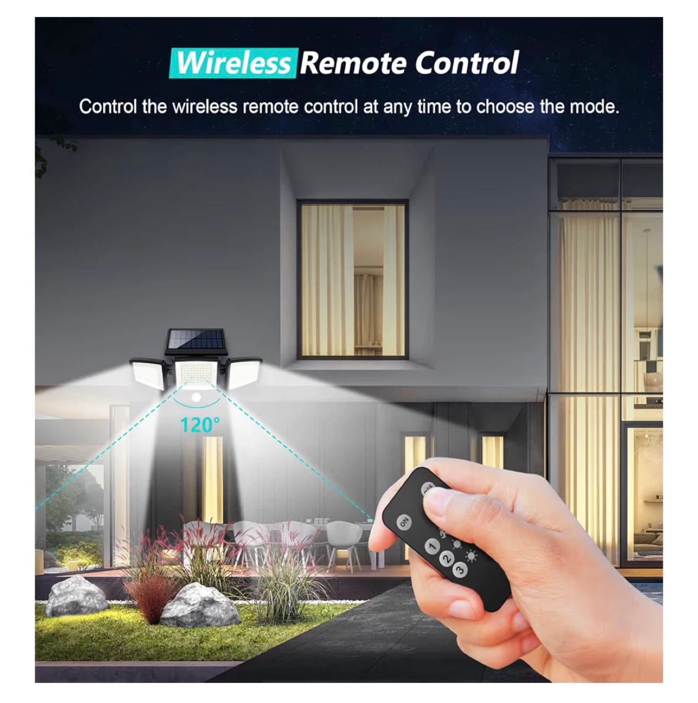 Super Bright Solar Motion Light with Remote Control - photo 3