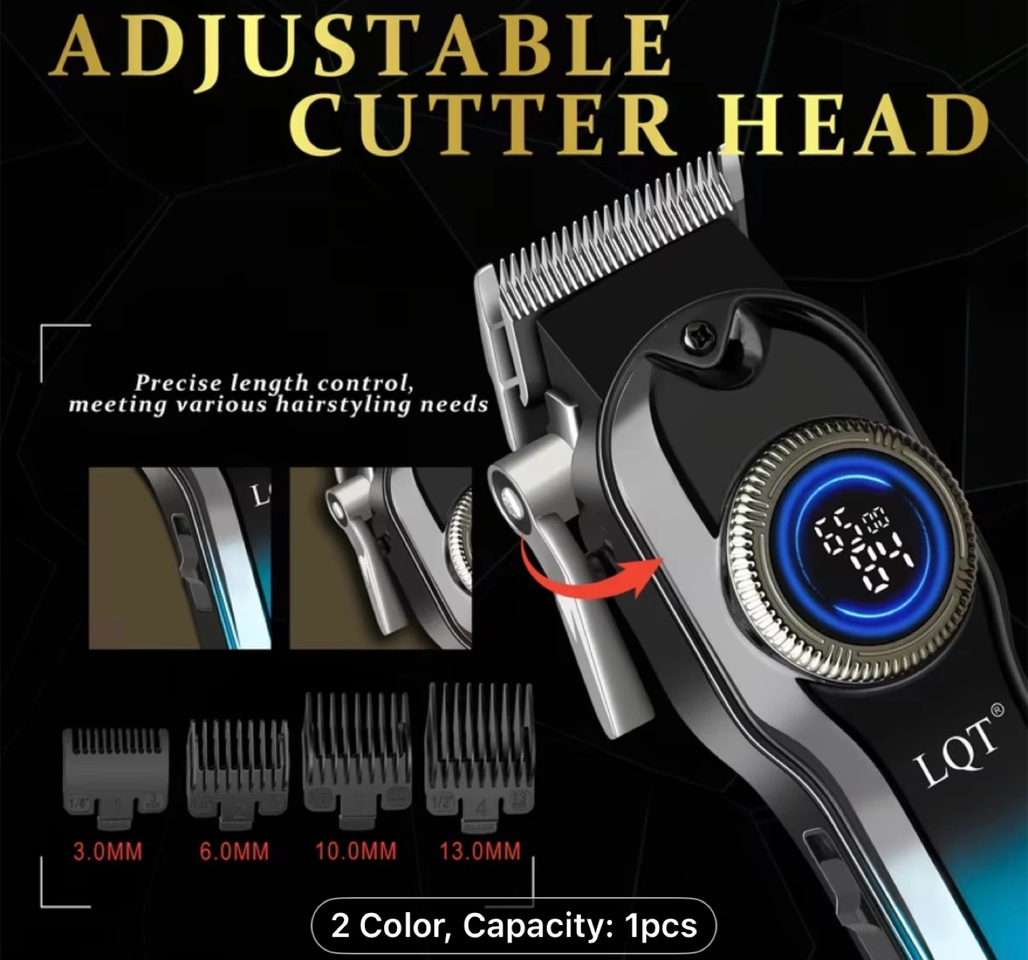 LQT professional Men's hair clipper, featuring gradient - photo 2