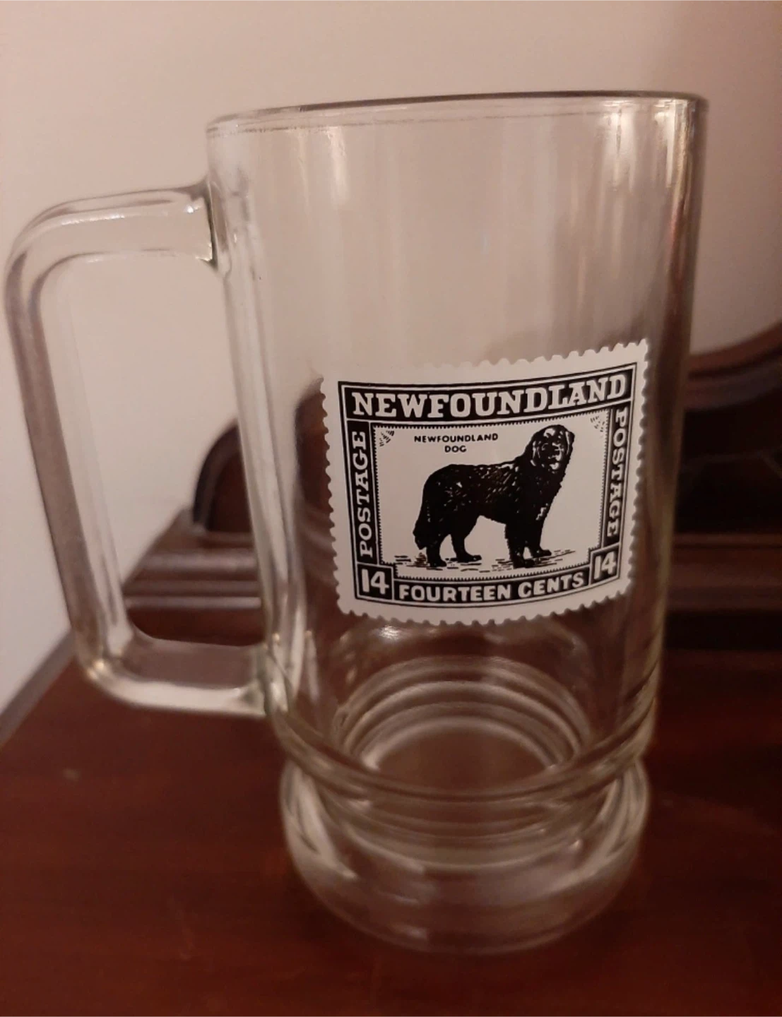 Vintage Newfoundland Dog beer mug