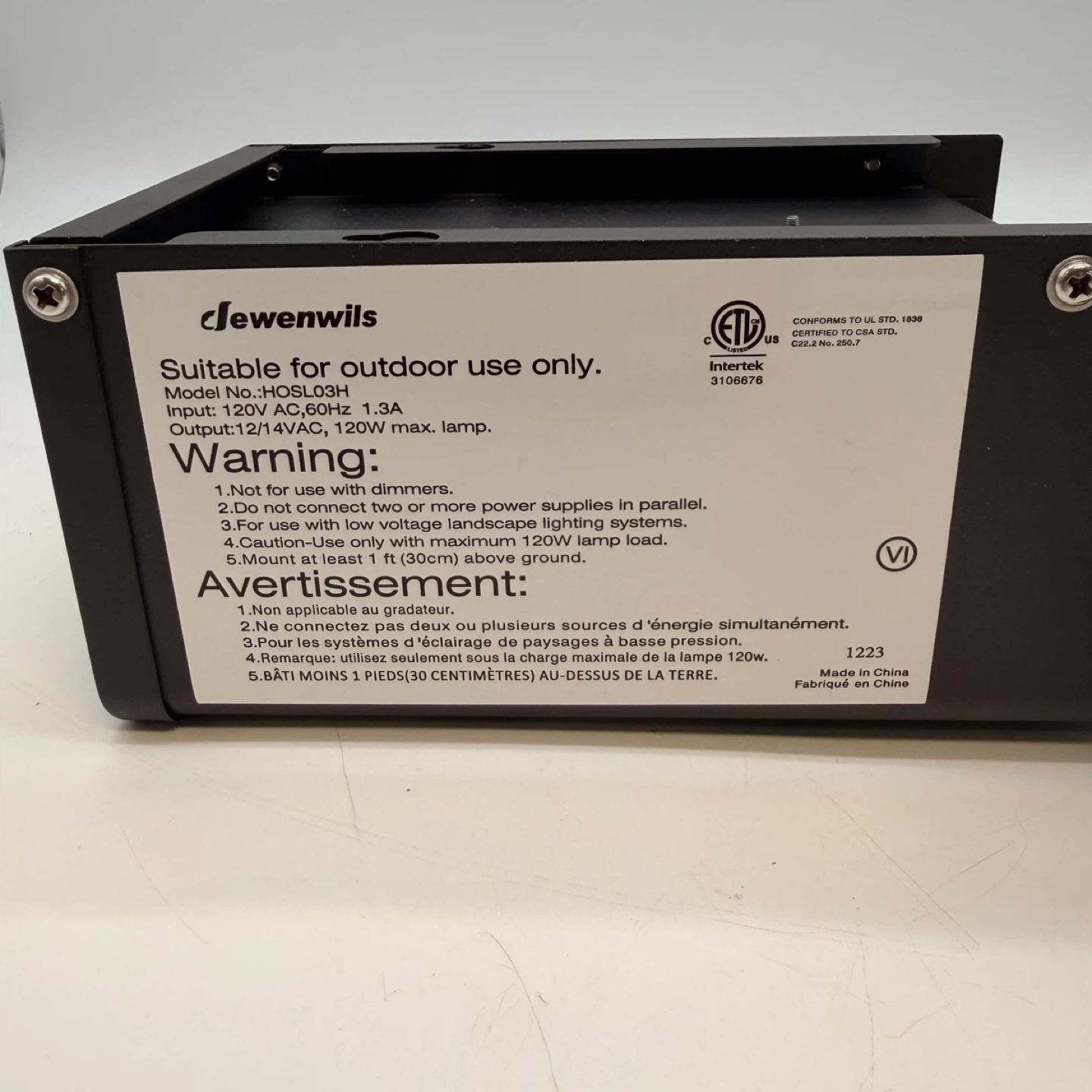 DEWENWILS 120W Landscape Lighting Transformer 12V/14V Timer - photo 4