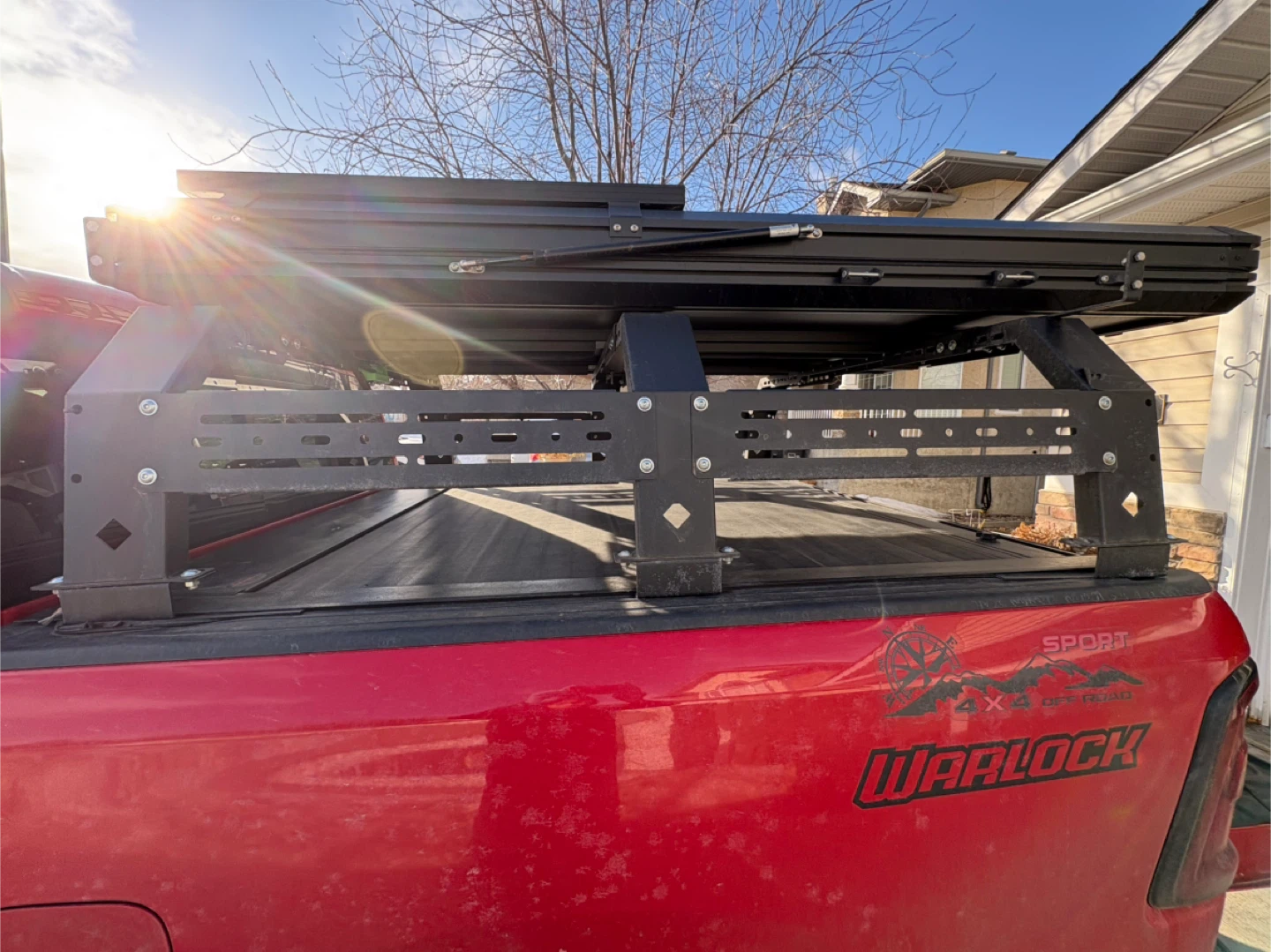 Black Truck Bed Rack System with Tent Mount - photo 4