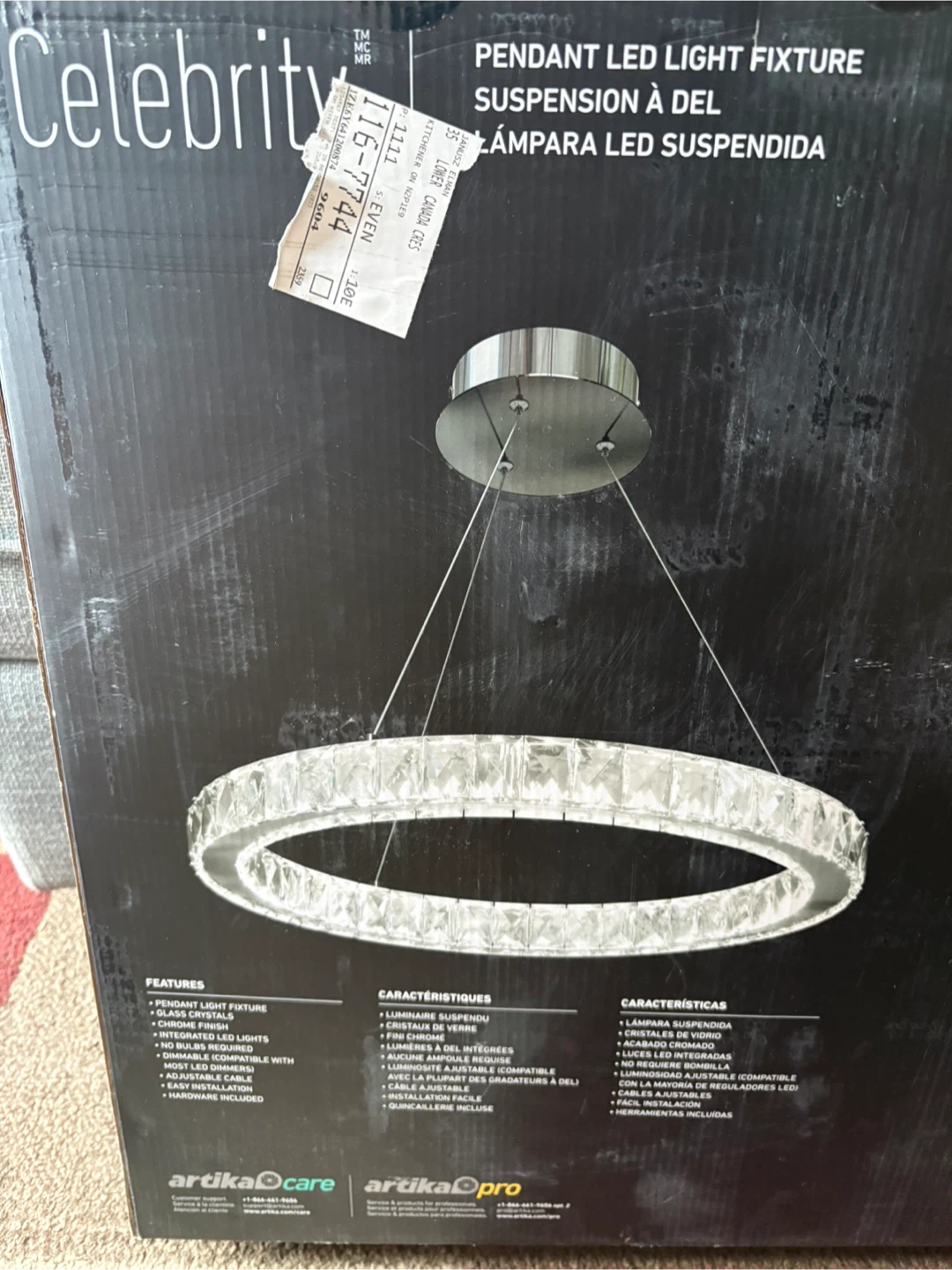 Artika Celebrity Crystal Pendant LED Light Fixture - photo 5