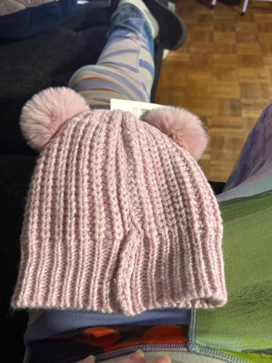 Pink Knit Hat with Ears - photo 2