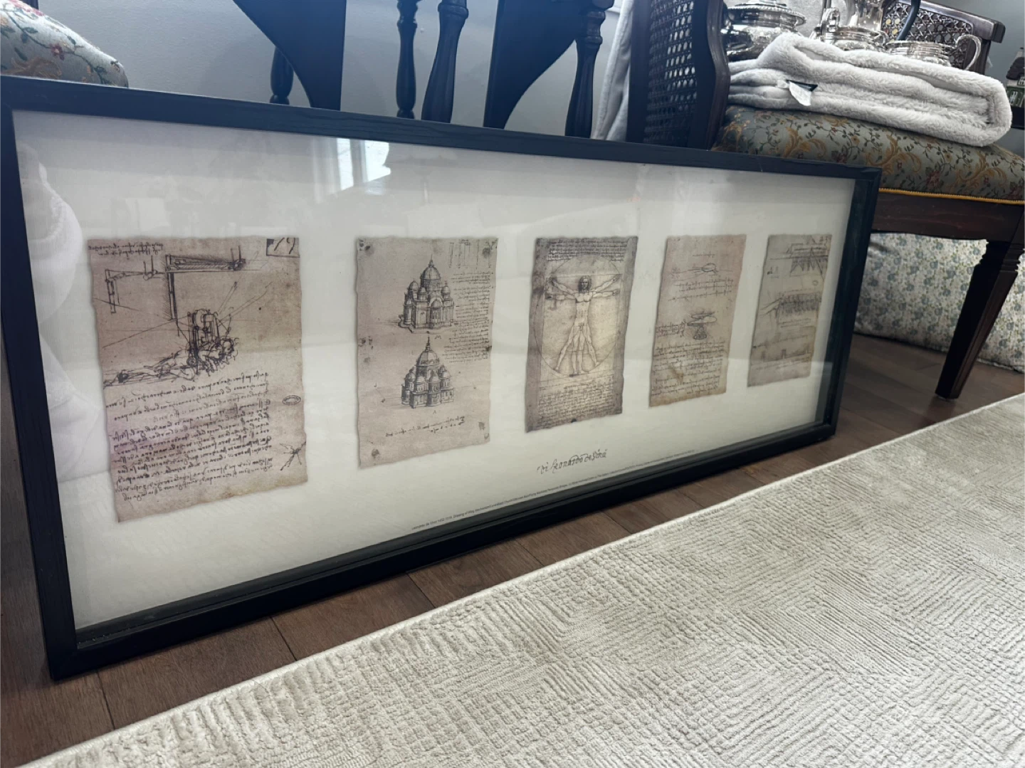 Vintage IKEA Olunda Leonardo da Vinci Illustrations Print - photo 2