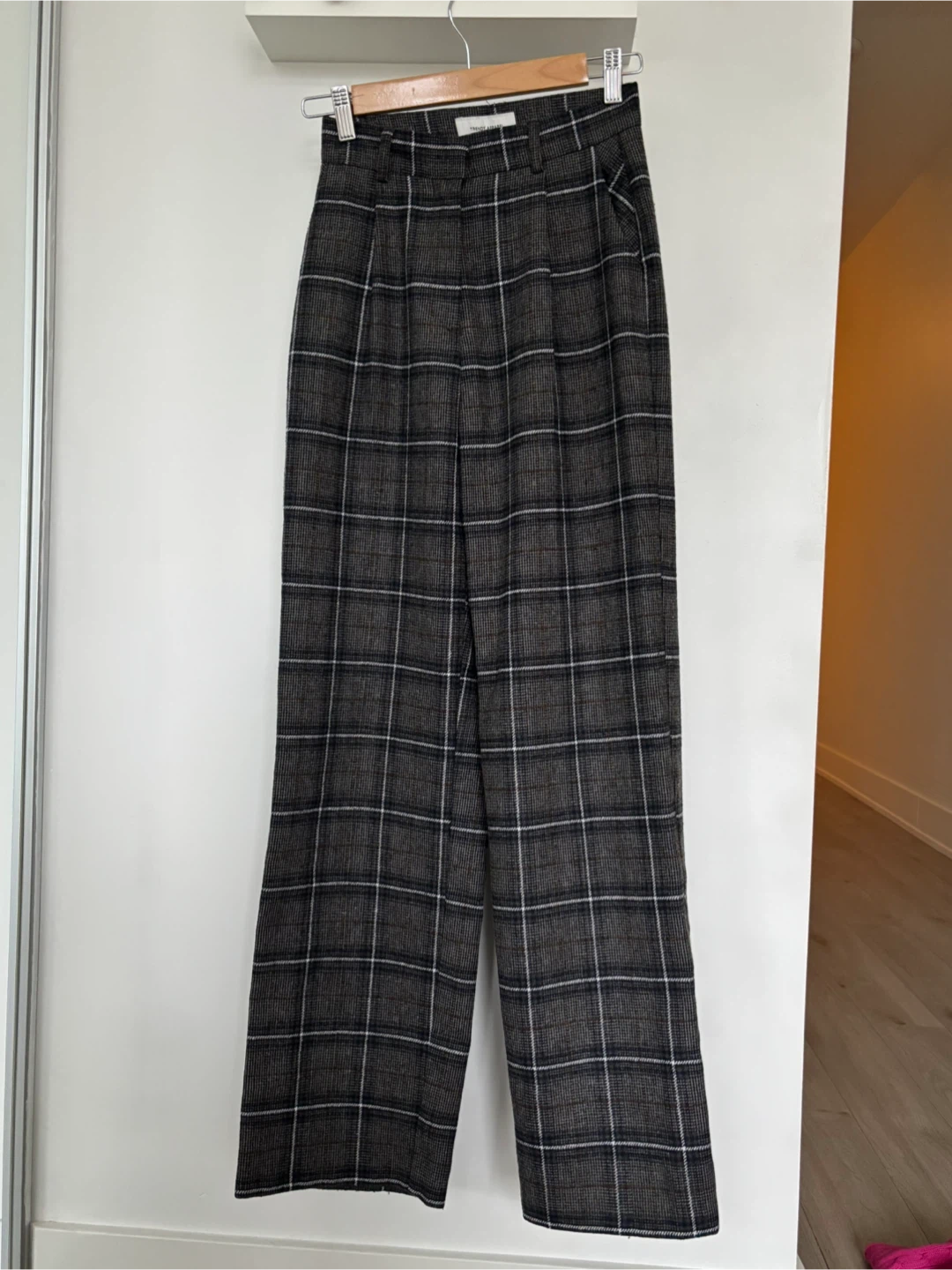 Plaid Trouser Wide Leg Pants - - photo 2