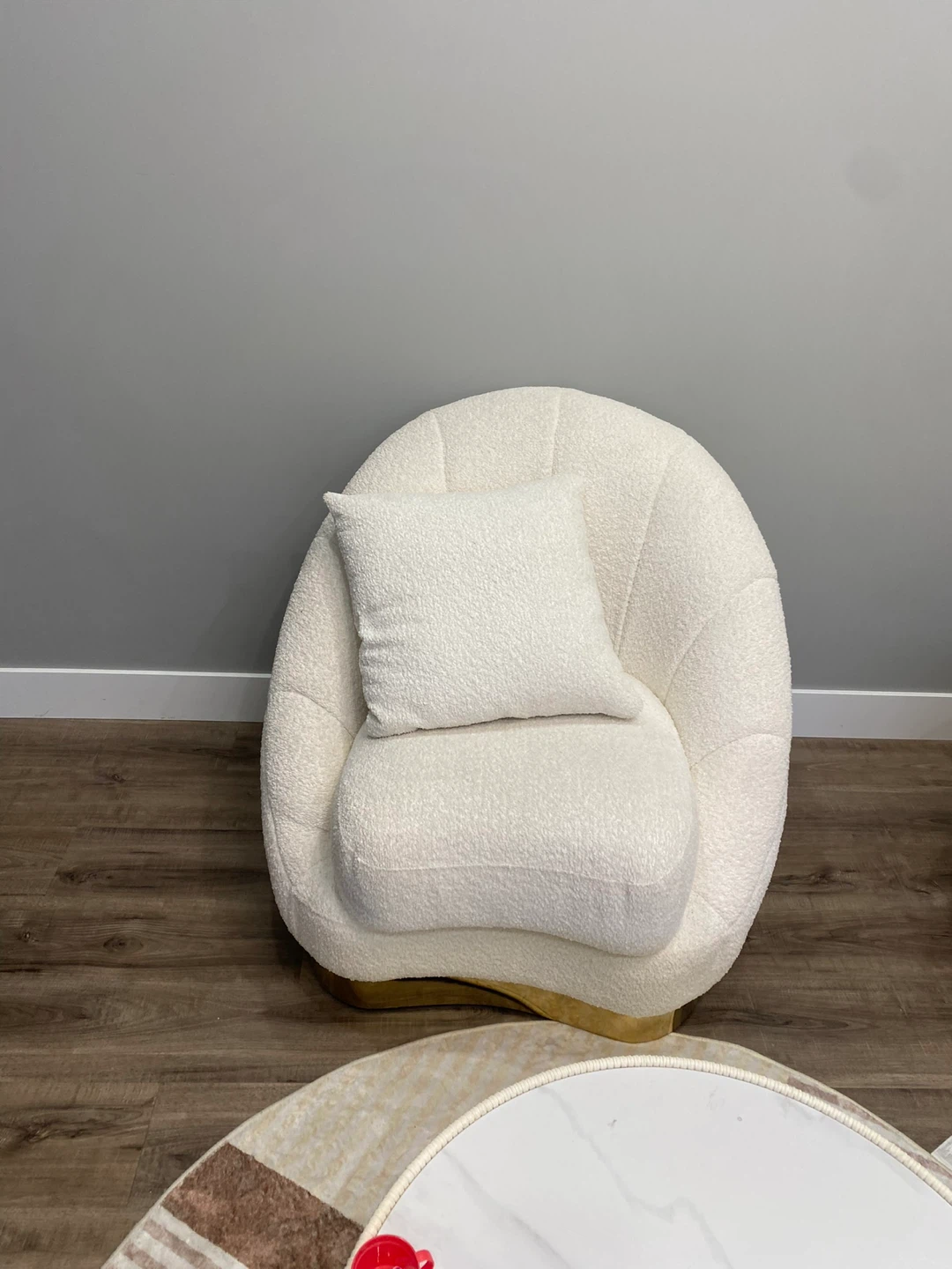 White Boucle Sofa - photo 5