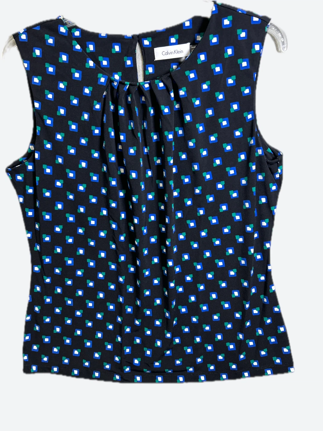 Calvin Klein Sleeveless Geometric Print Top Size L